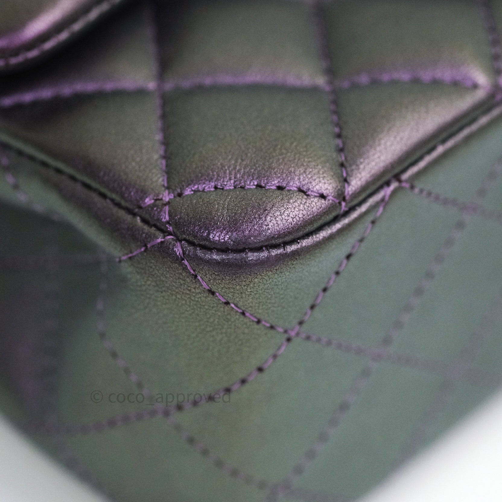 chanel purple iridescent bag