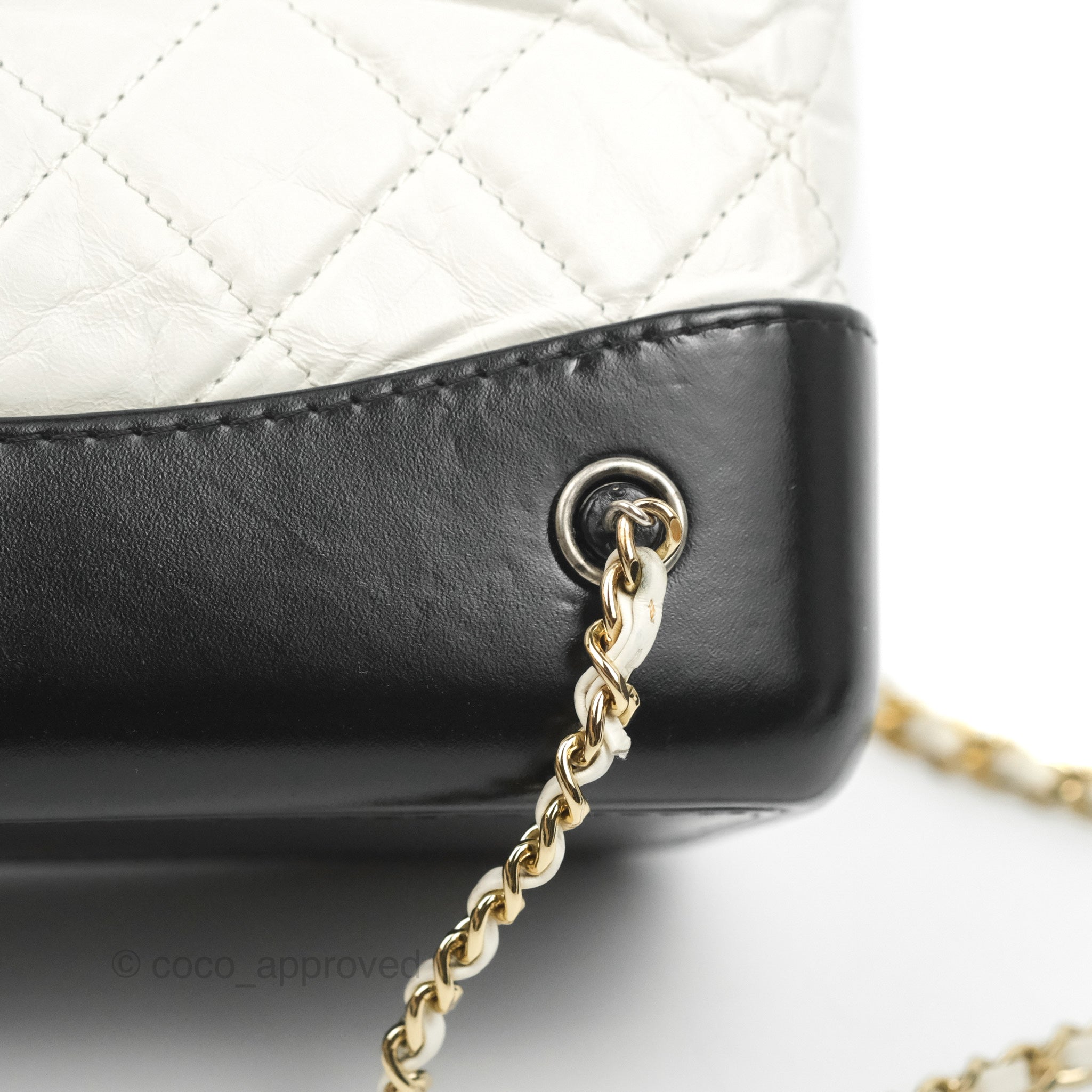Sold at Auction: Chanel - Gabrielle Large Bag - White Leather CC