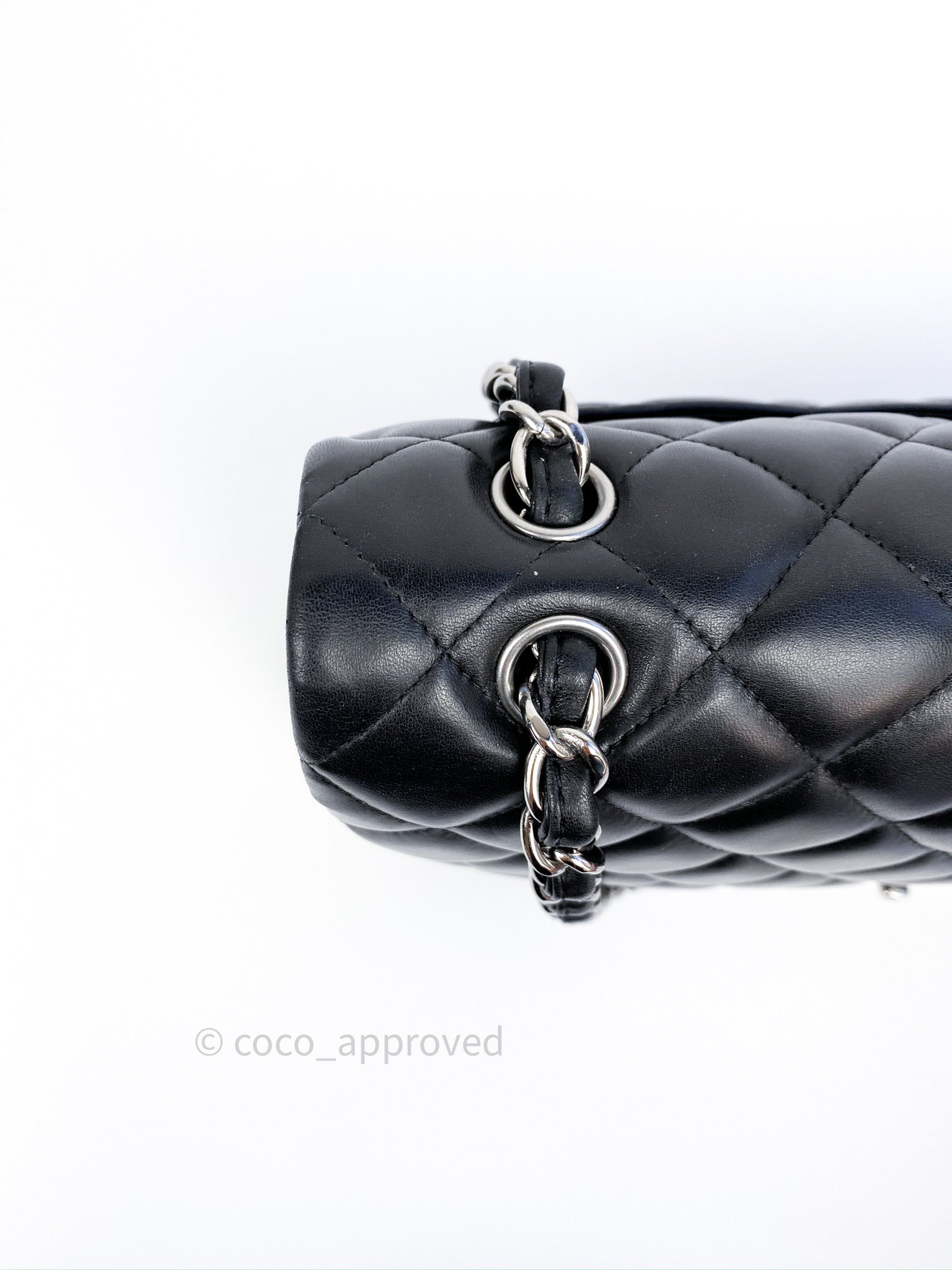 Mademoiselle Chic Single Flap Bag in Black with LGHW