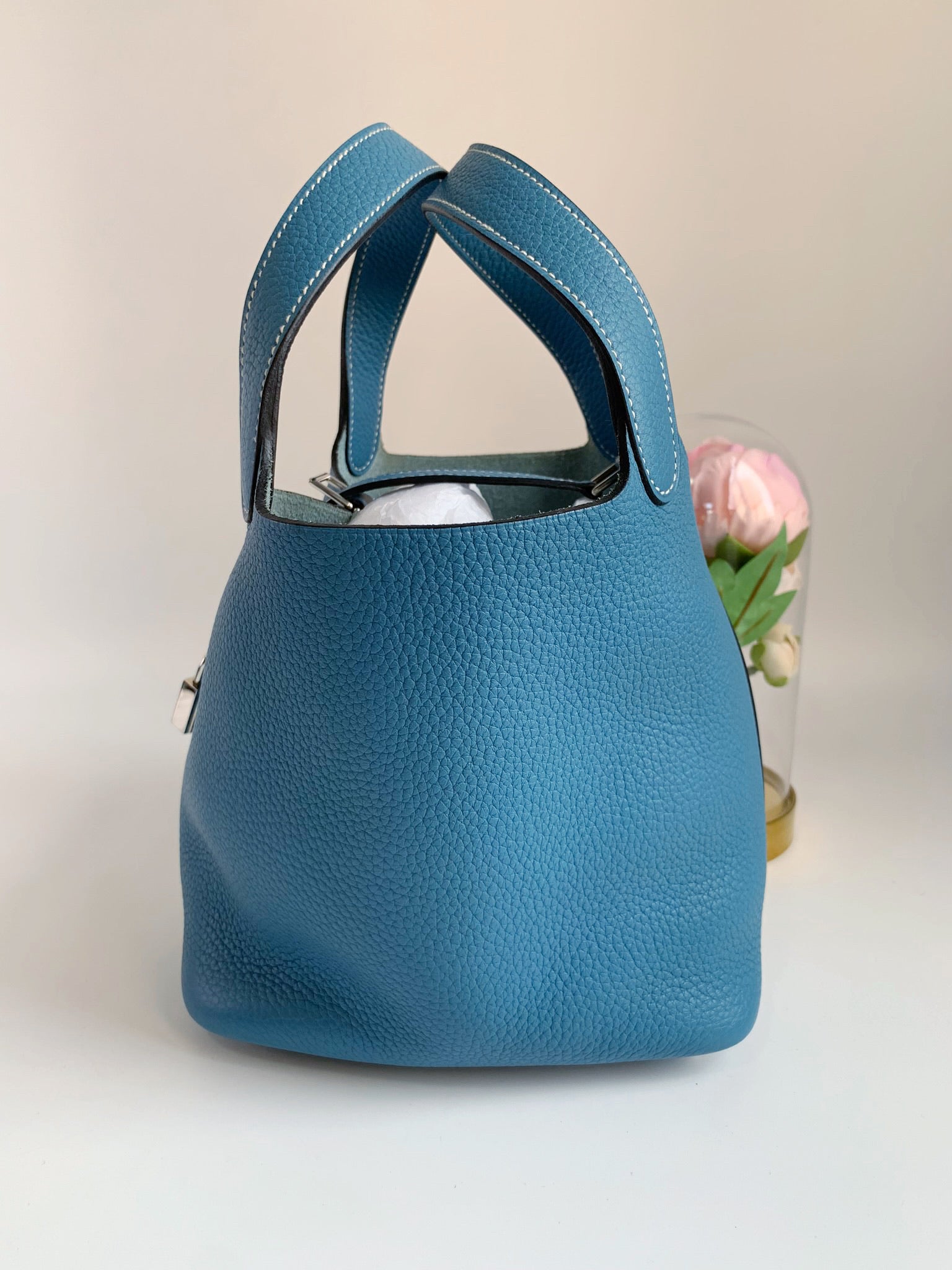 Hermès Picotin Lock 18 bag $2,875 Bleu De Prusse Clemence US