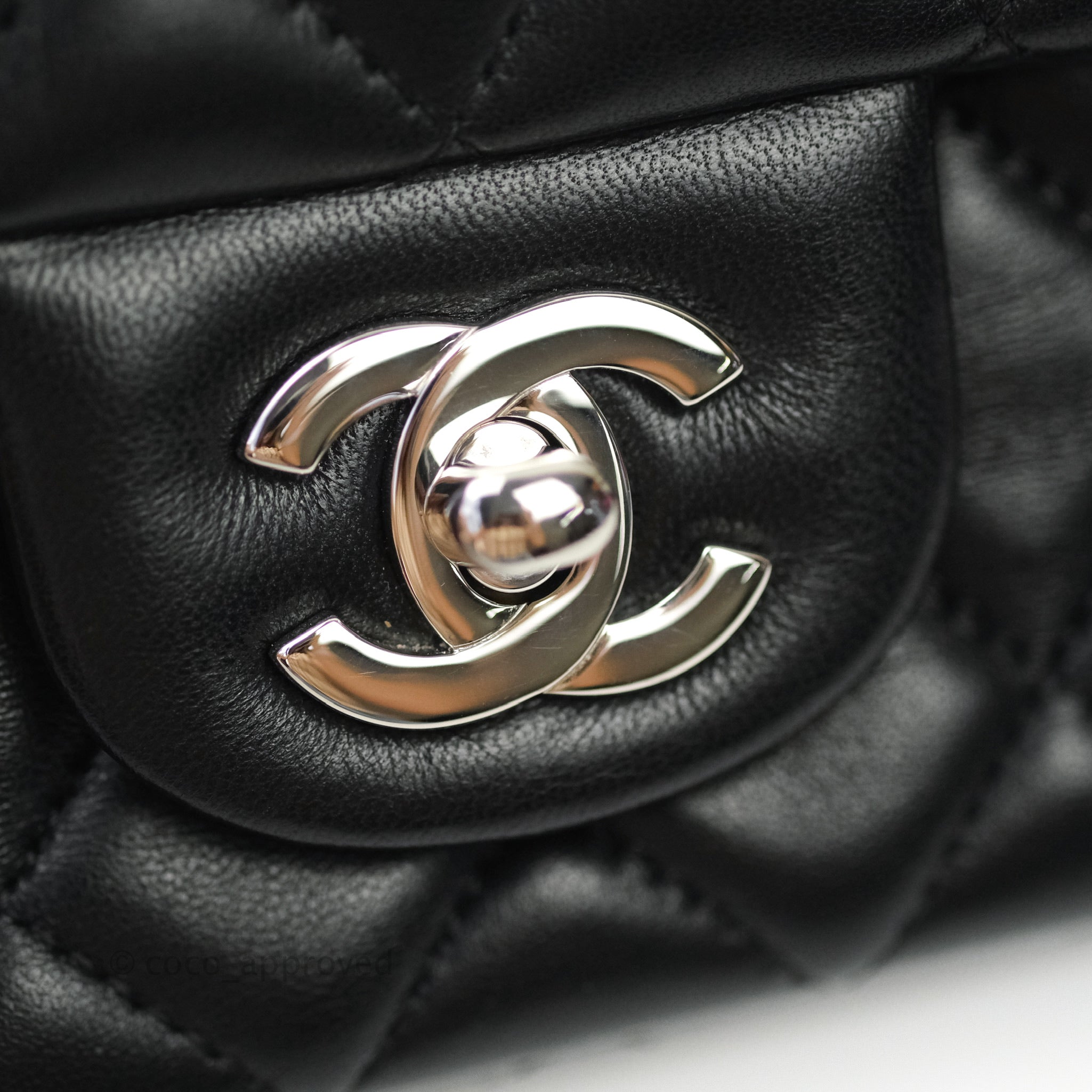 Chanel Quilted Mini Rectangular Black Lambskin Silver Hardware – Coco  Approved Studio