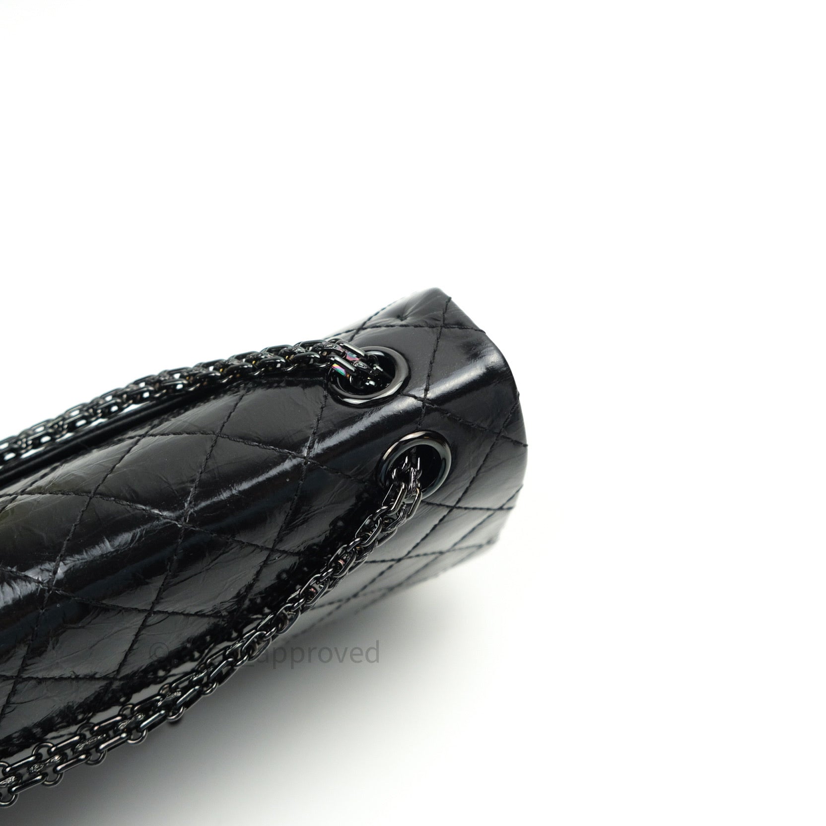 Chanel 2.55 Reissue Glazed Calfskin So Black 225 Black Hardware – Coco  Approved Studio