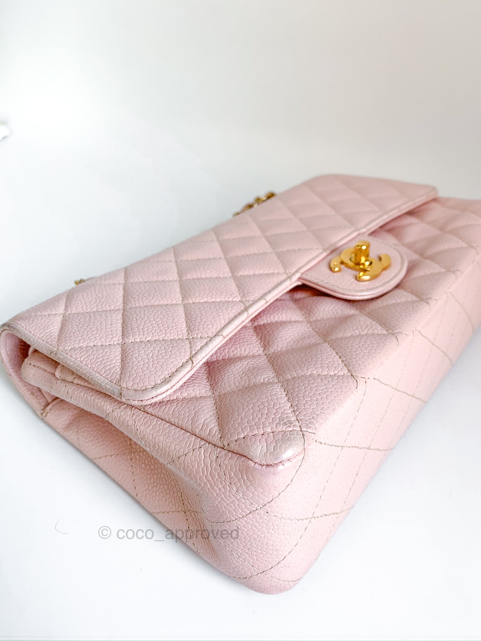 Chanel 2006 Vintage Pink Caviar Medium Classic Double Flap Bag SHW