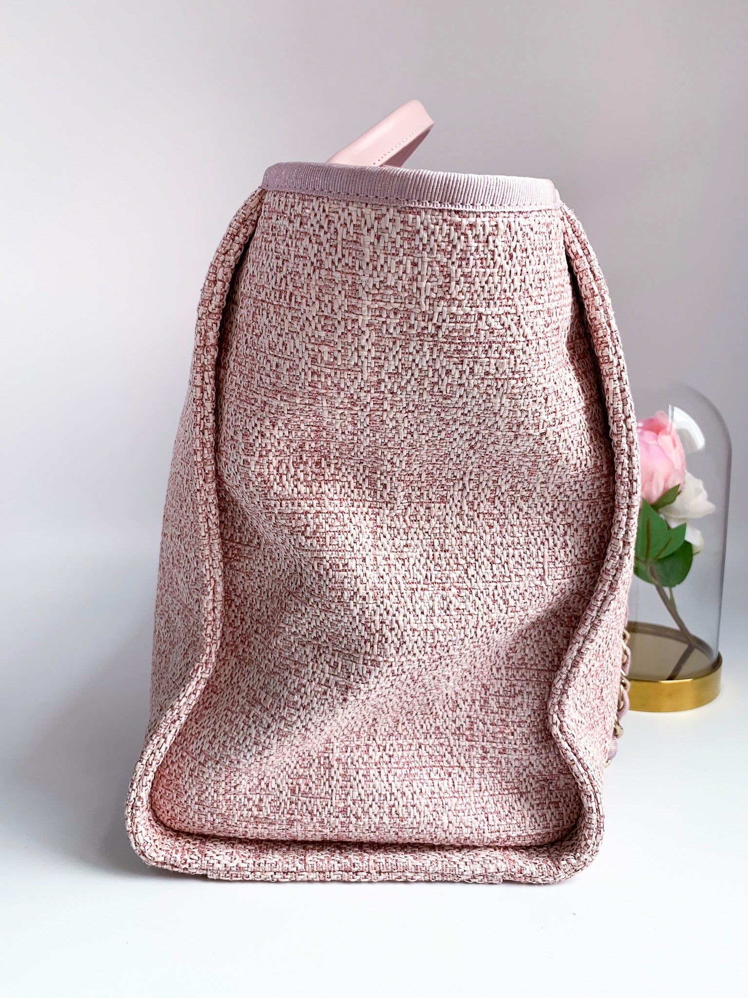 Cloth tote Chanel Pink in Cloth - 22080385