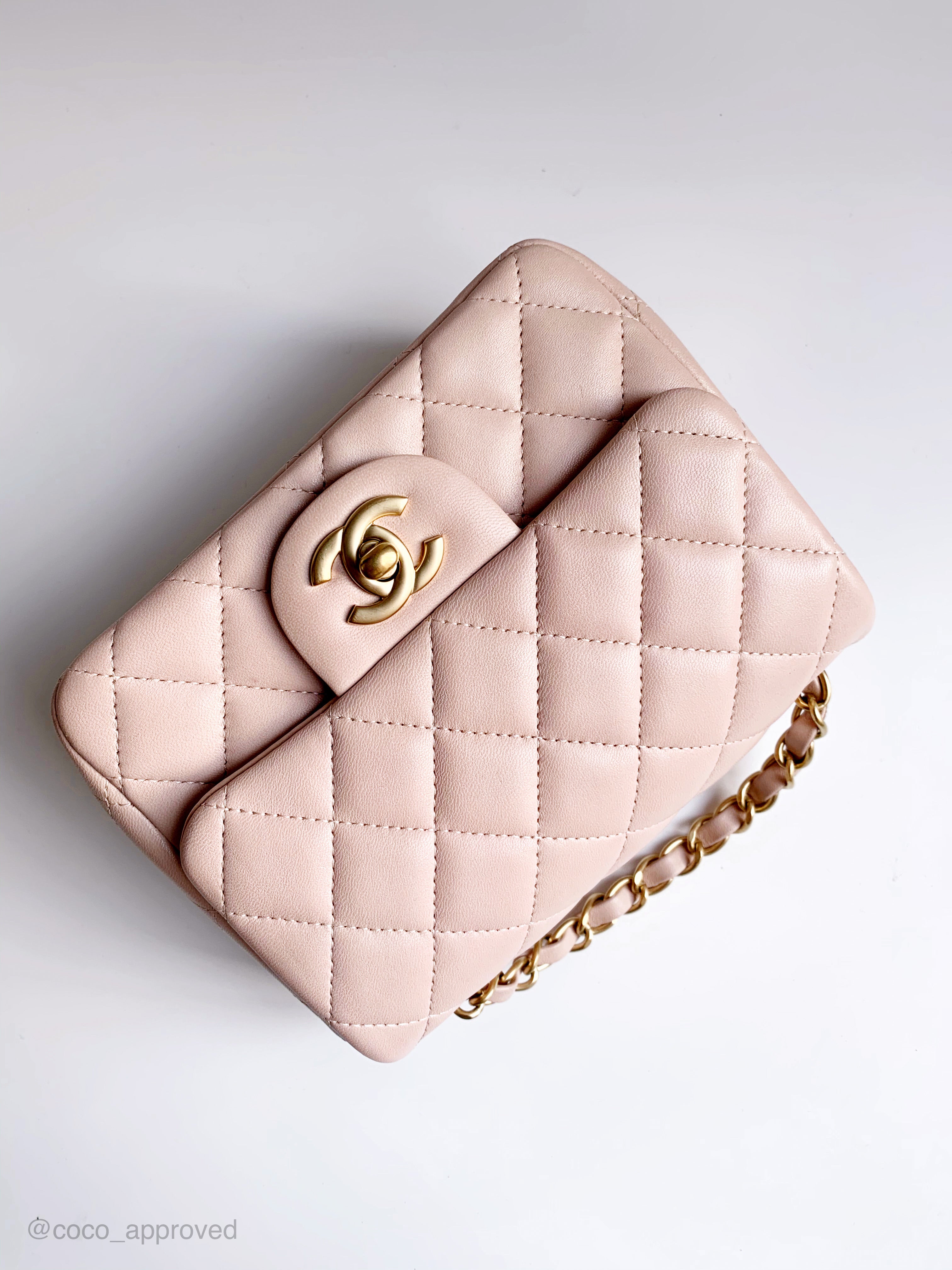 CHANEL Classic Flap Micro Mini Shoulder Bag Pochette 1876662 Pink Lambskin  60854