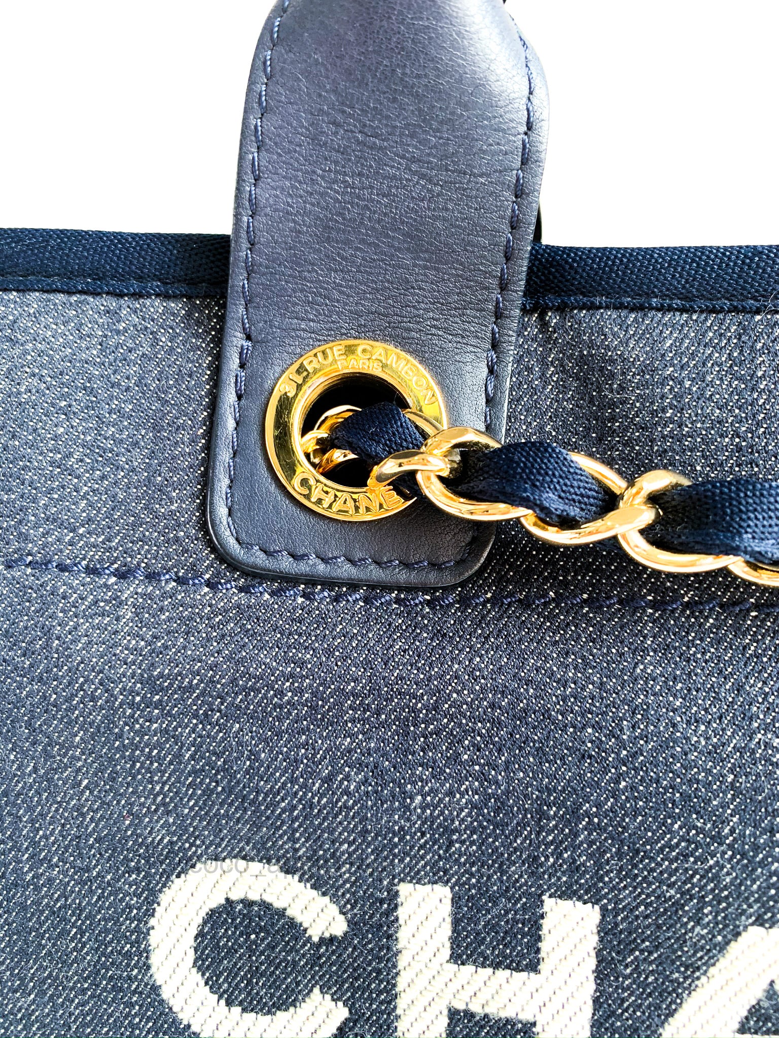 Chanel Canvas Large Deauville Tote Denim – Coco Approved Studio
