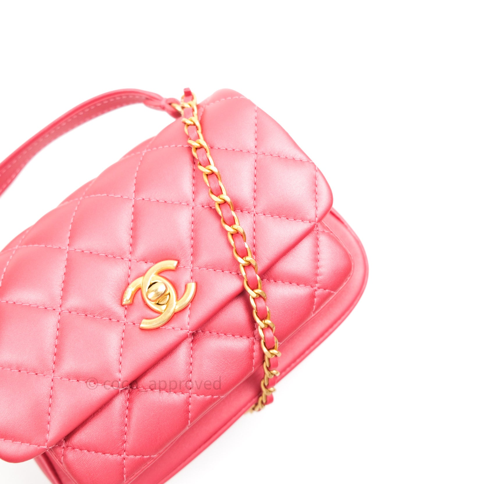Chanel Iridescent Day Trip Quilted Small Calfskin Dark Pink Gold Hardw –  Coco Approved Studio