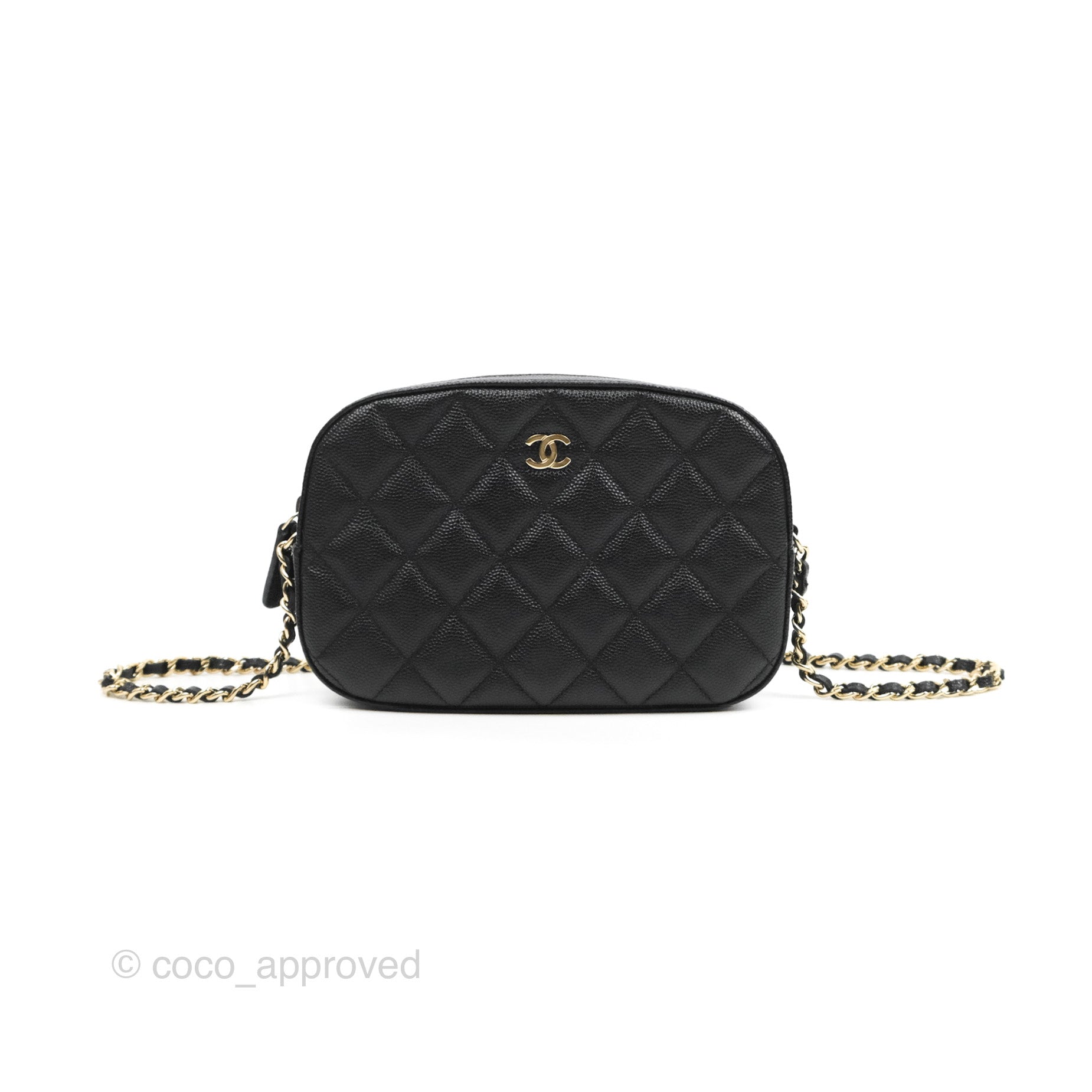 Chanel Caviar Quilted CC Day Camera Case Black Gold Hardware – Coco  Approved Studio