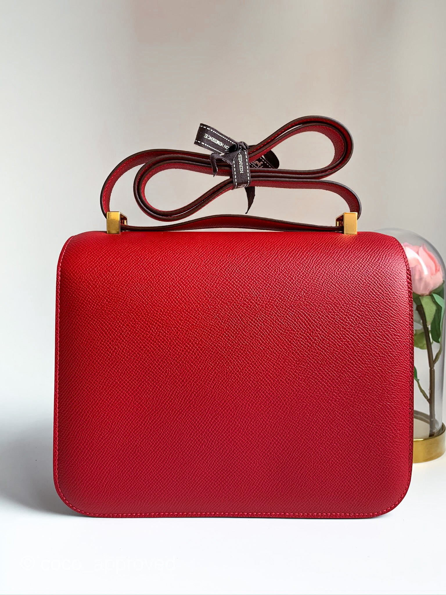 Hermès Constance 24 casaque red palladium Leather ref.60893 - Joli Closet
