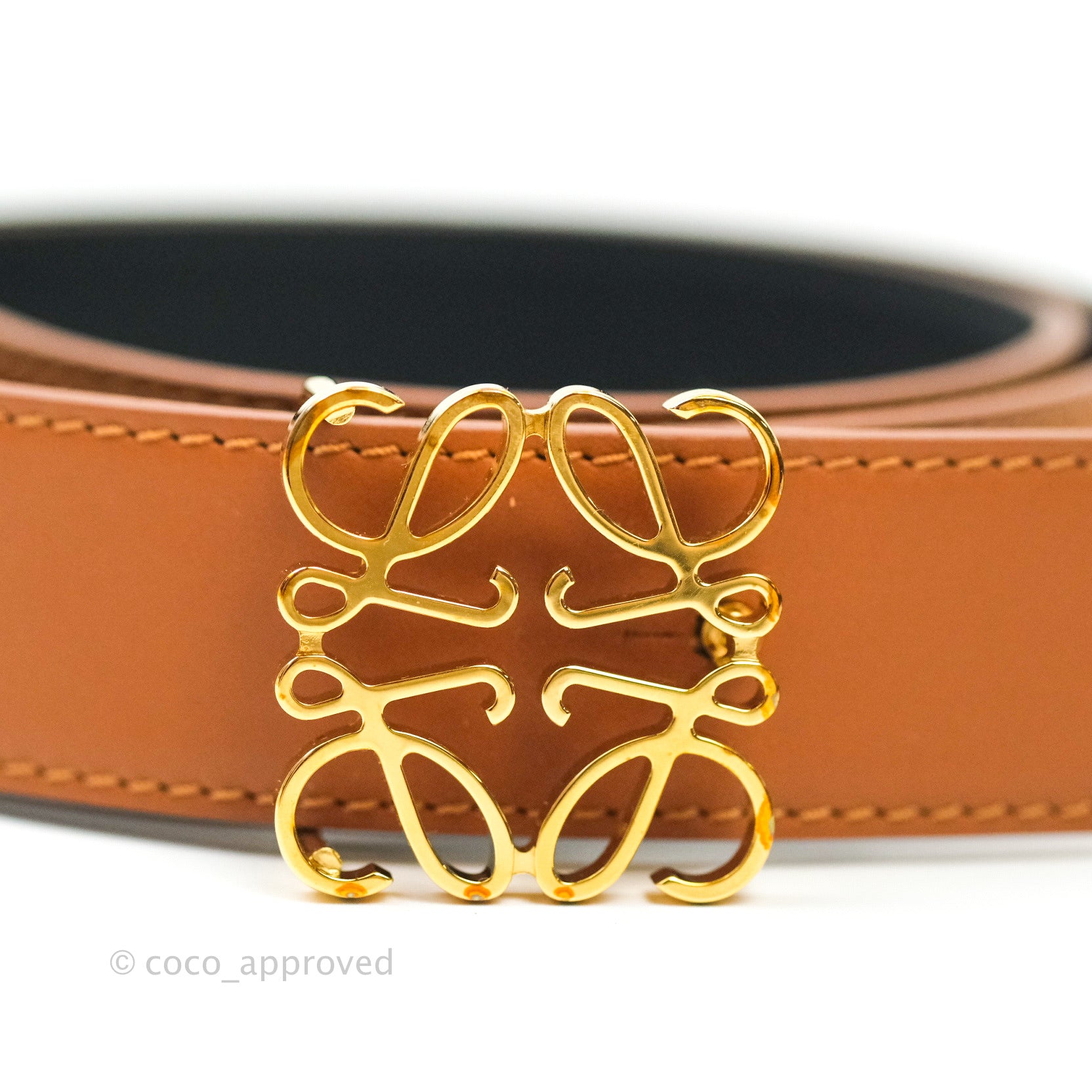 LOEWE ベルト　80/32 Loewe Anagram Reversible Leather Belt 80/32 – Coco Approved Studio