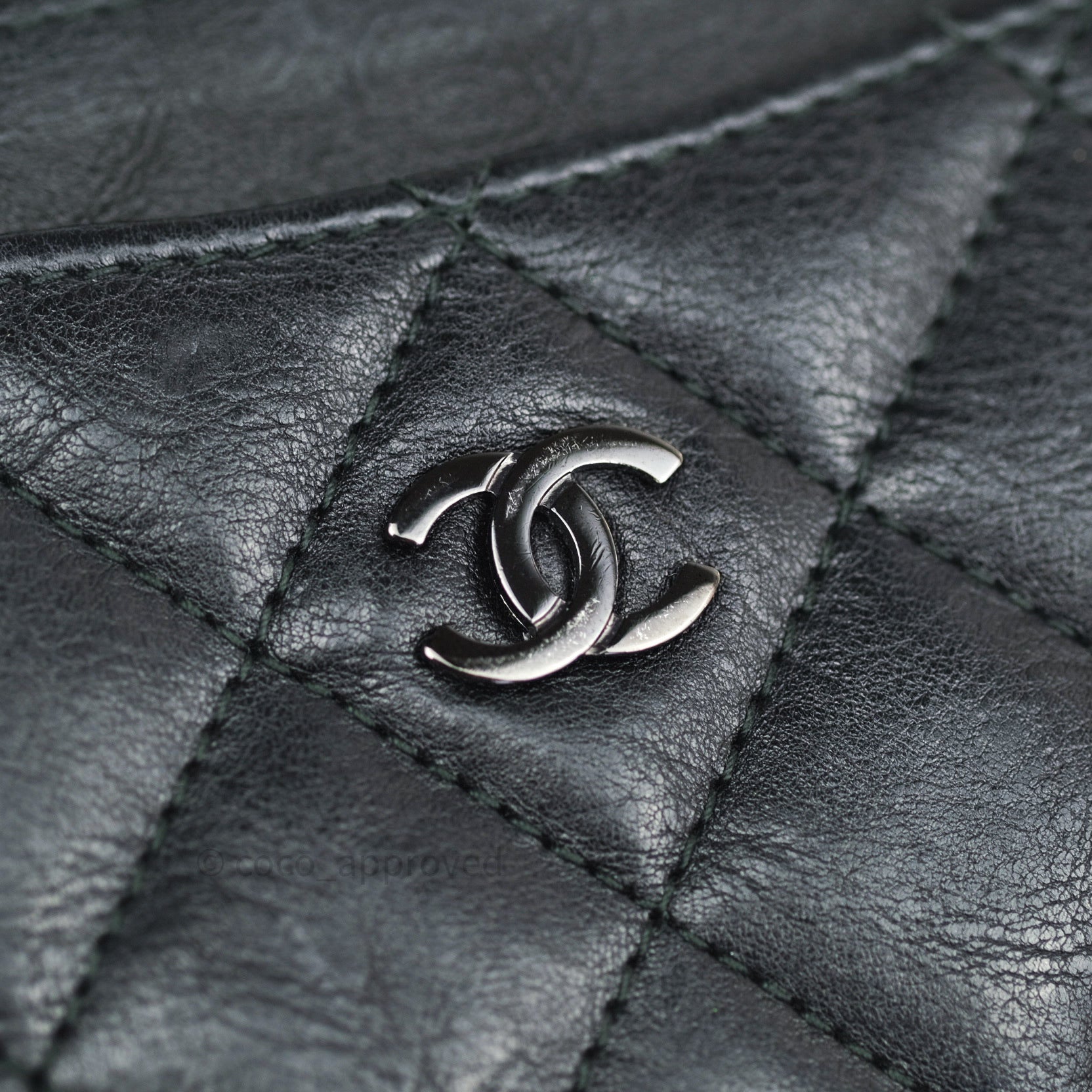 Chanel Chevron Classic Black Flat Card Holder – Coco Approved Studio