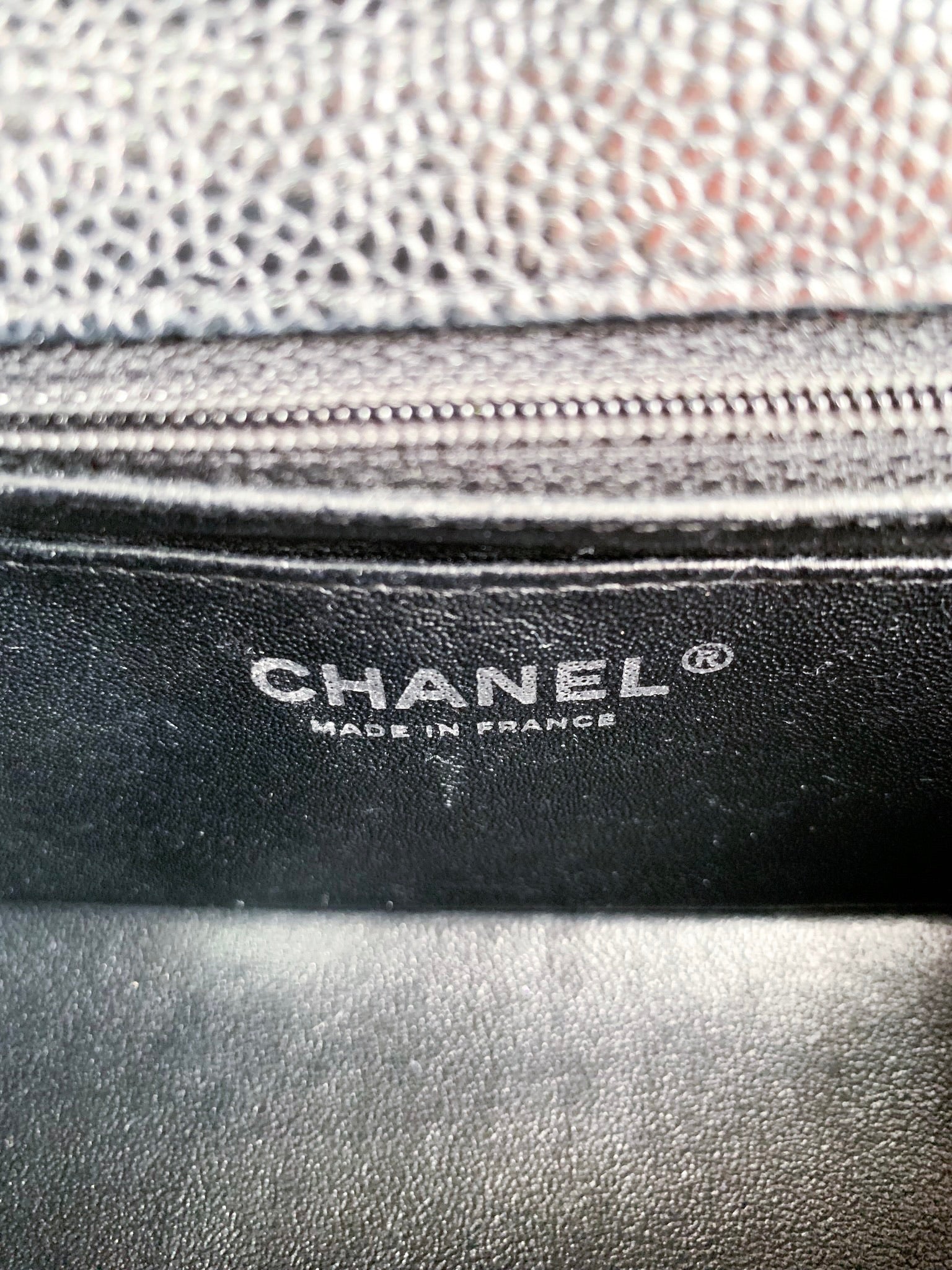 Chanel Top Handle Mini Rectangular Flap Bag Black Caviar Gold