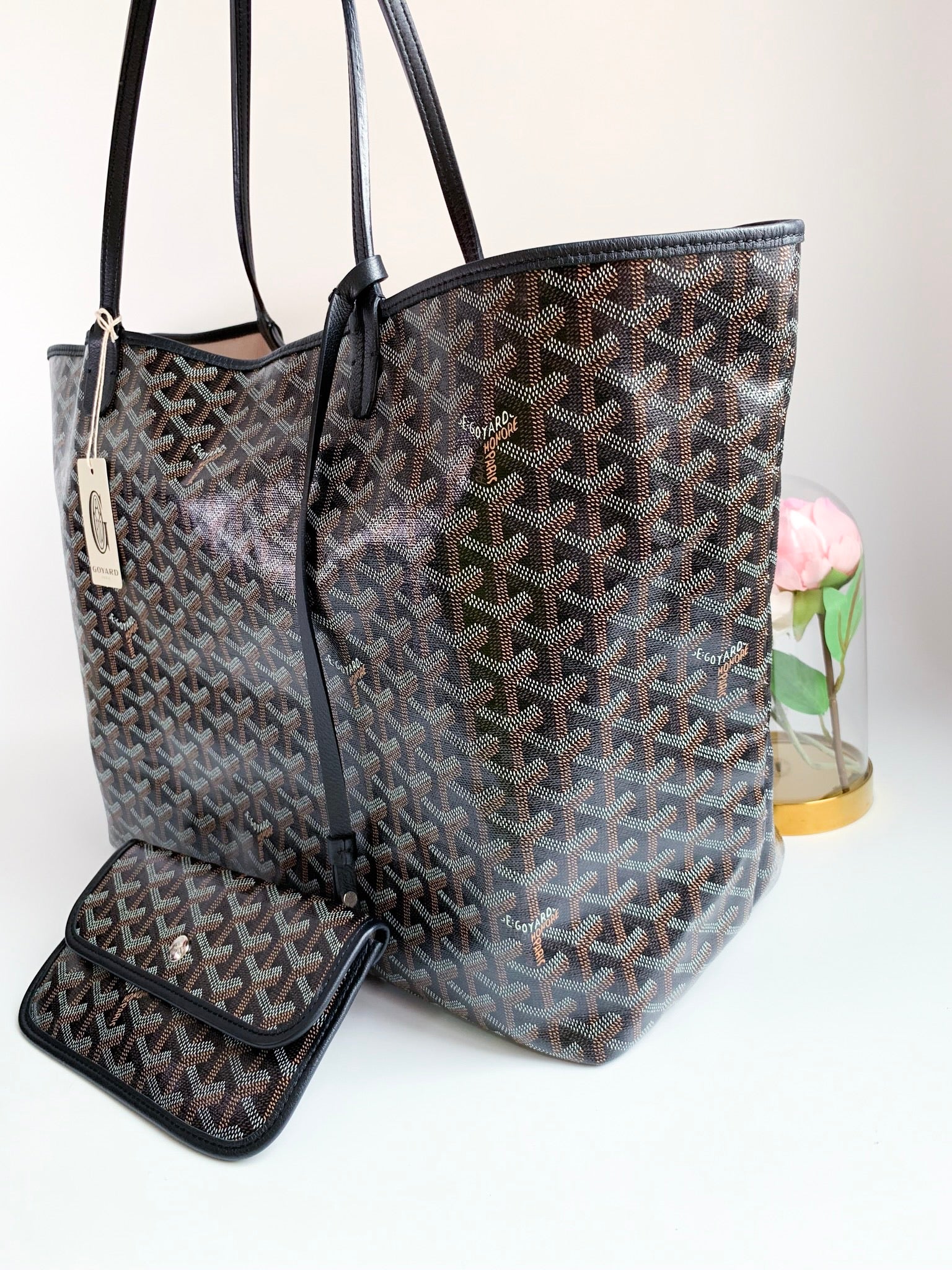 Goyard Womens St Louis Tote Black Brown GM – Luxe Collective