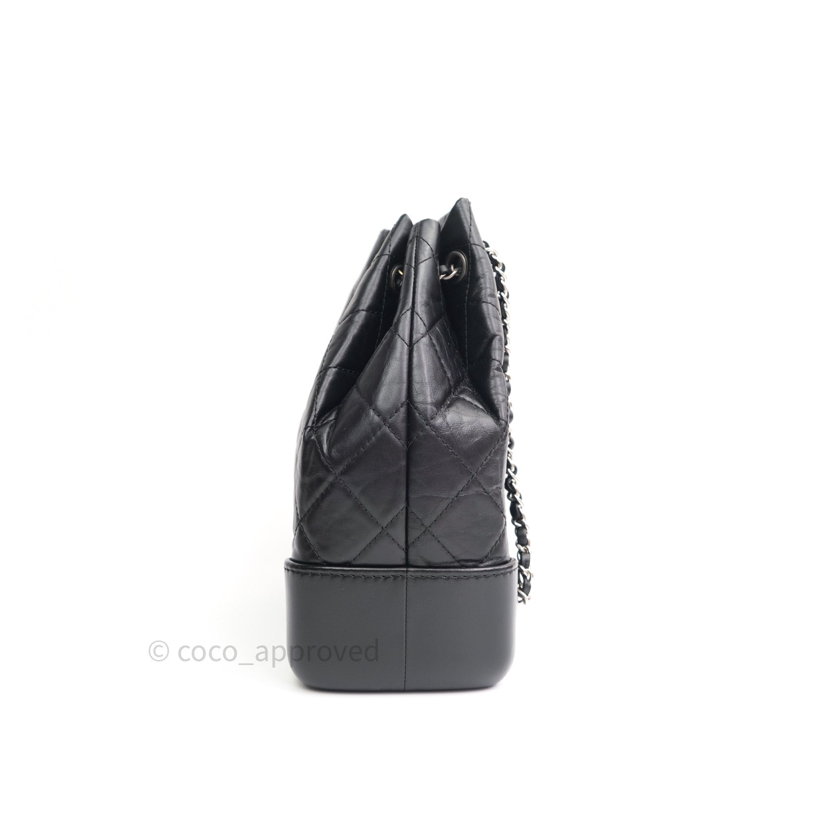 Chanel Black Aged Calfskin Leather Gabrielle Backpack with Mixed, Lot  #58213