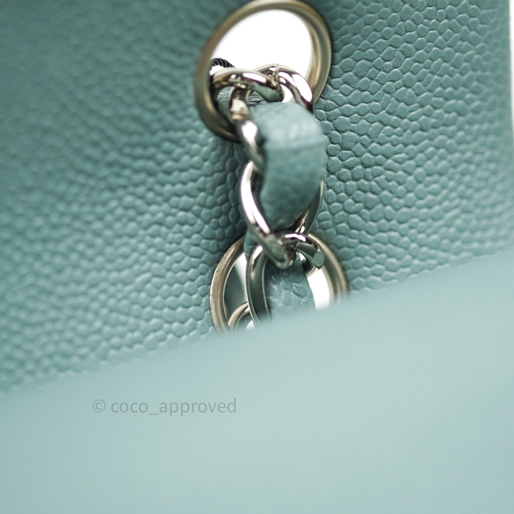 Chanel Classic Small S/M Flap Light Blue Caviar Silver Hardware 20B – Coco  Approved Studio