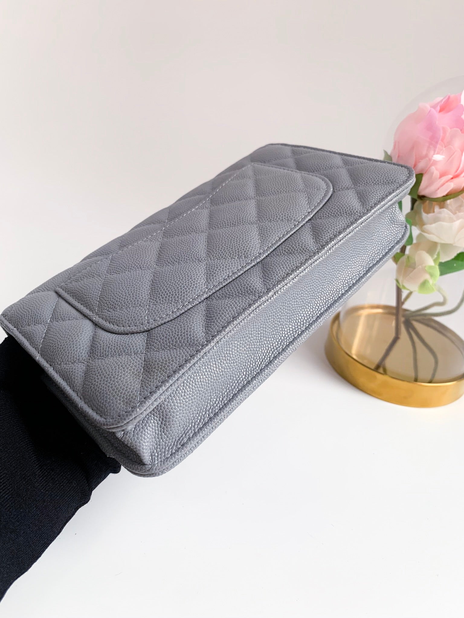 Tons of compartments…Smoke Grey Chanel Wallet from 2005 $2