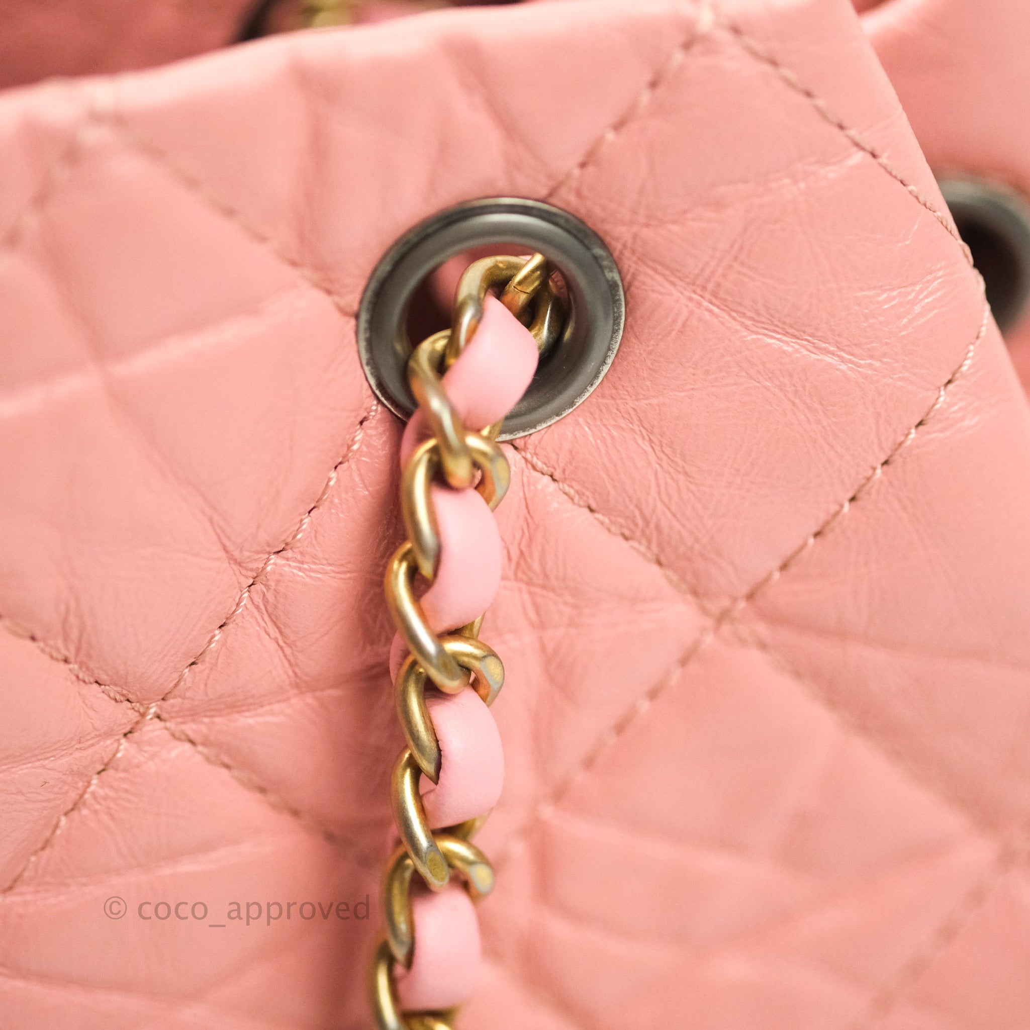 Chanel Gabrielle Backpack Quilted Calfskin Small Pink 46953105