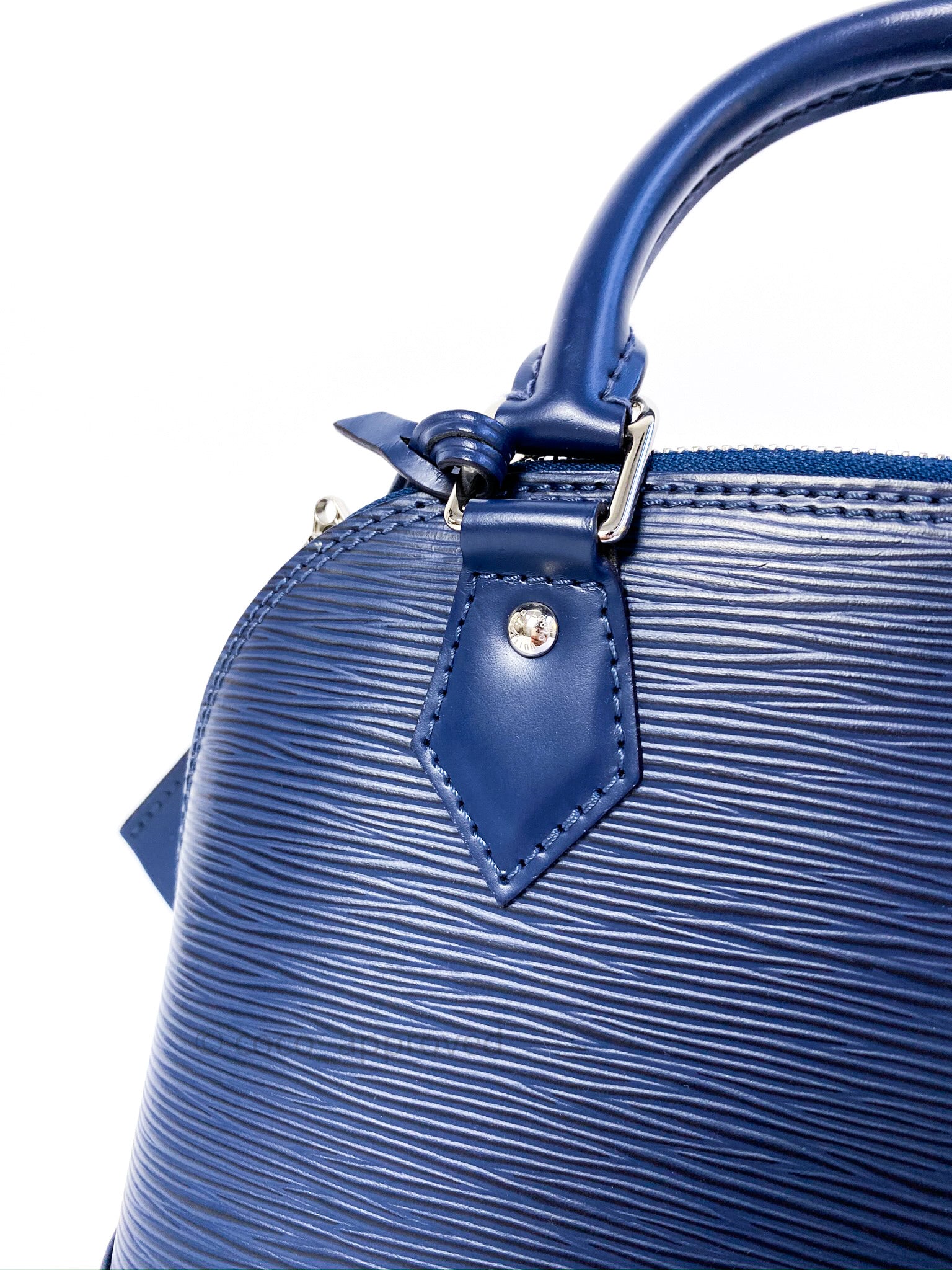 Louis Vuitton Epi Alma BB Blue with Jacquard Strap – Coco Approved Studio