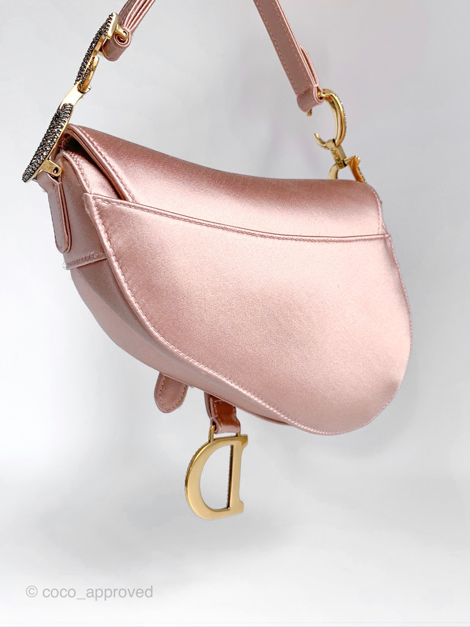 Dior Saddle Small Satin Pink Crystals – Coco Approved Studio