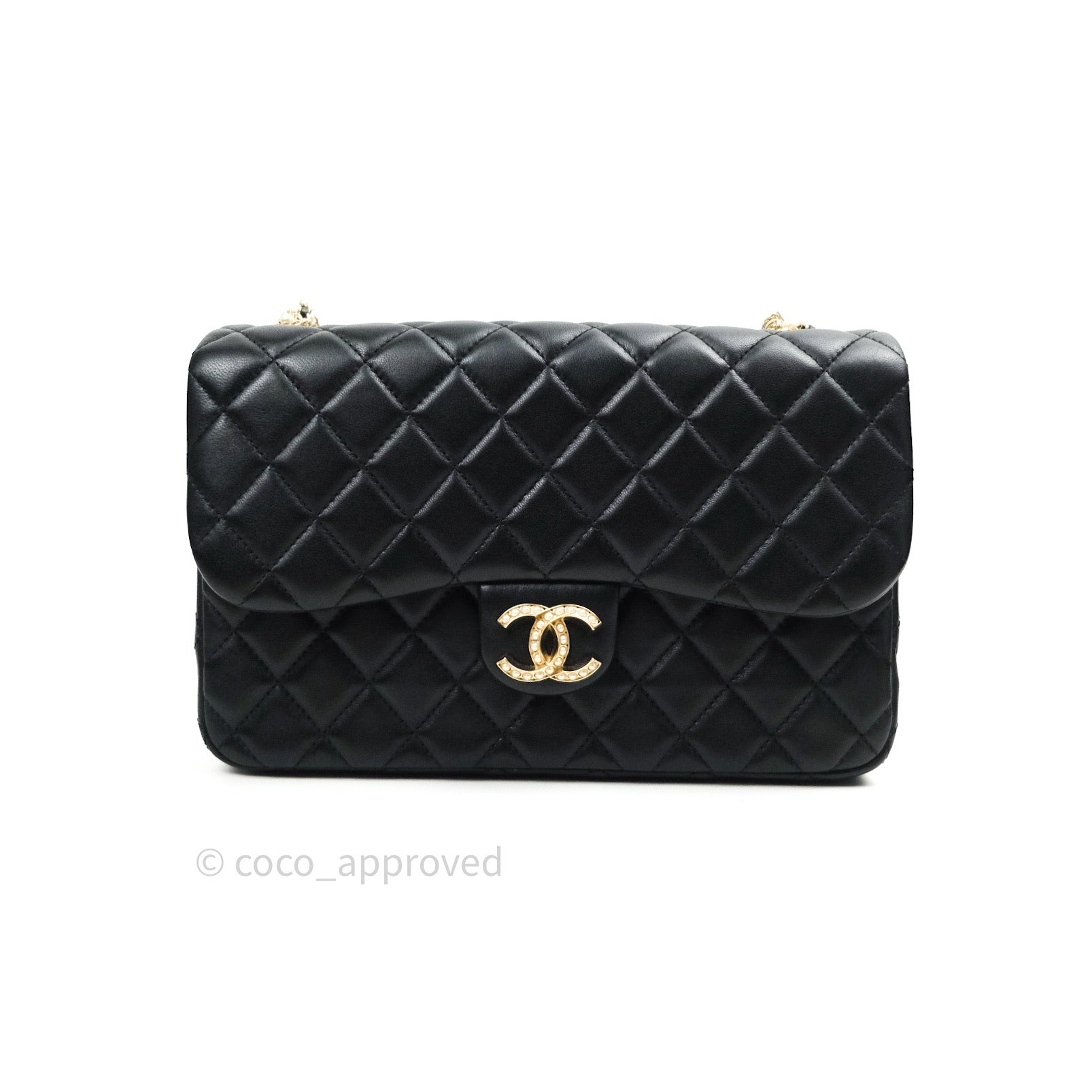 Chanel Quilted Medium Lambskin Westminster Pearl Flap Black – Coco Approved  Studio