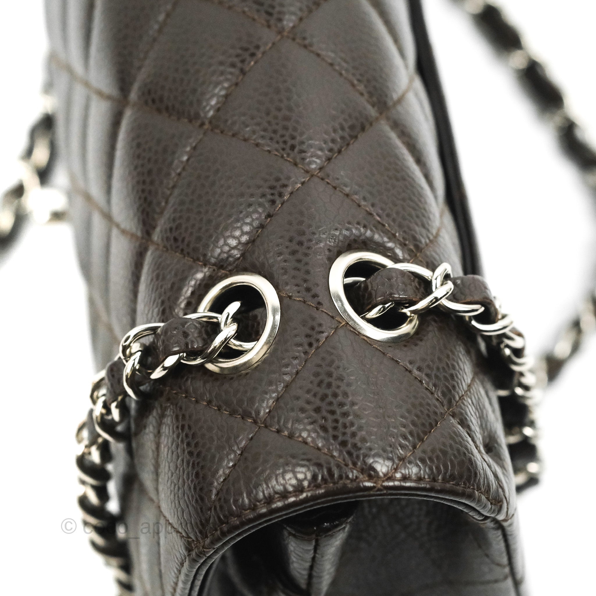 CHANEL Classic Quilted Dark Chocolate Leather Medium Heel 