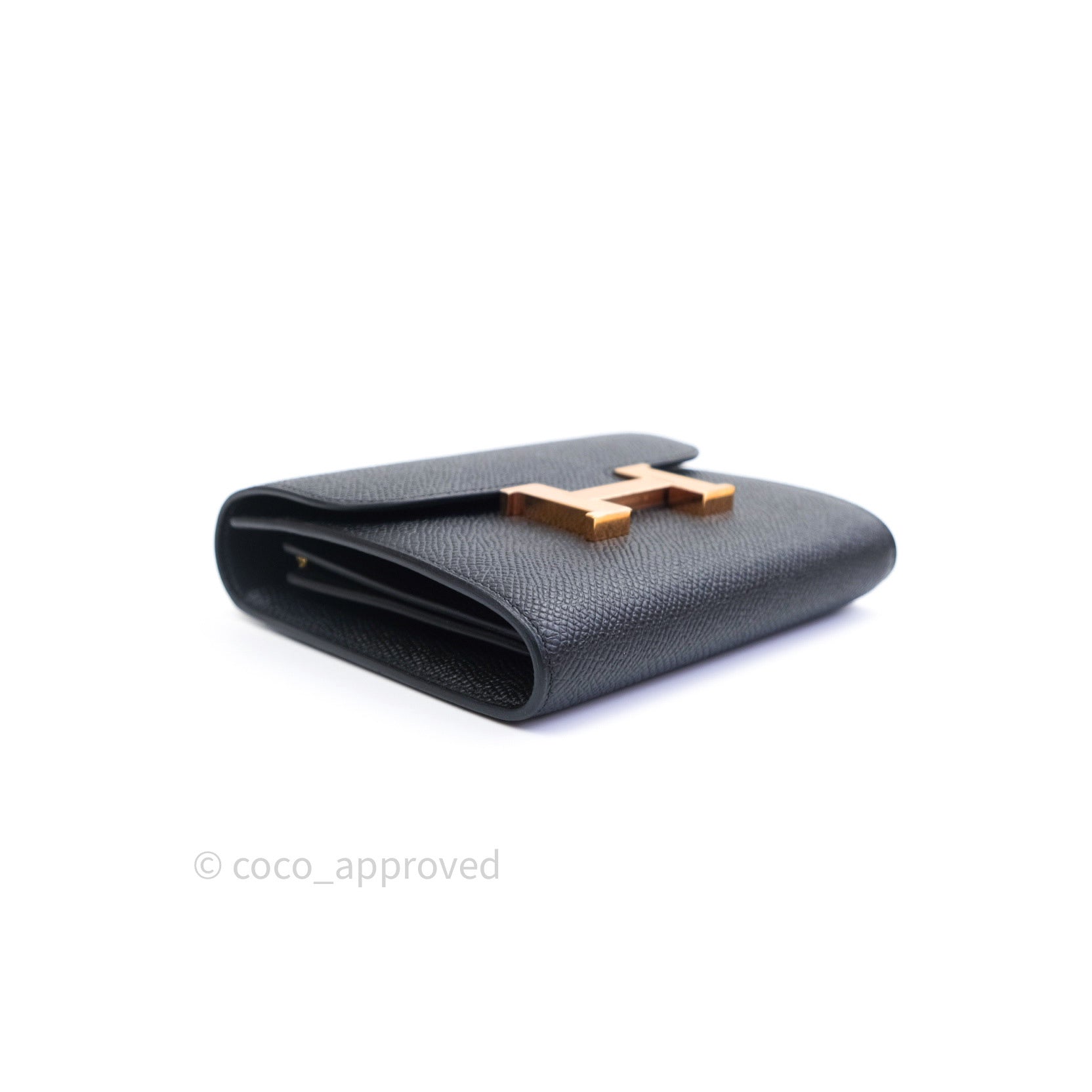 HERMES CONSTANCE TO GO WALLET EPSON BLACK