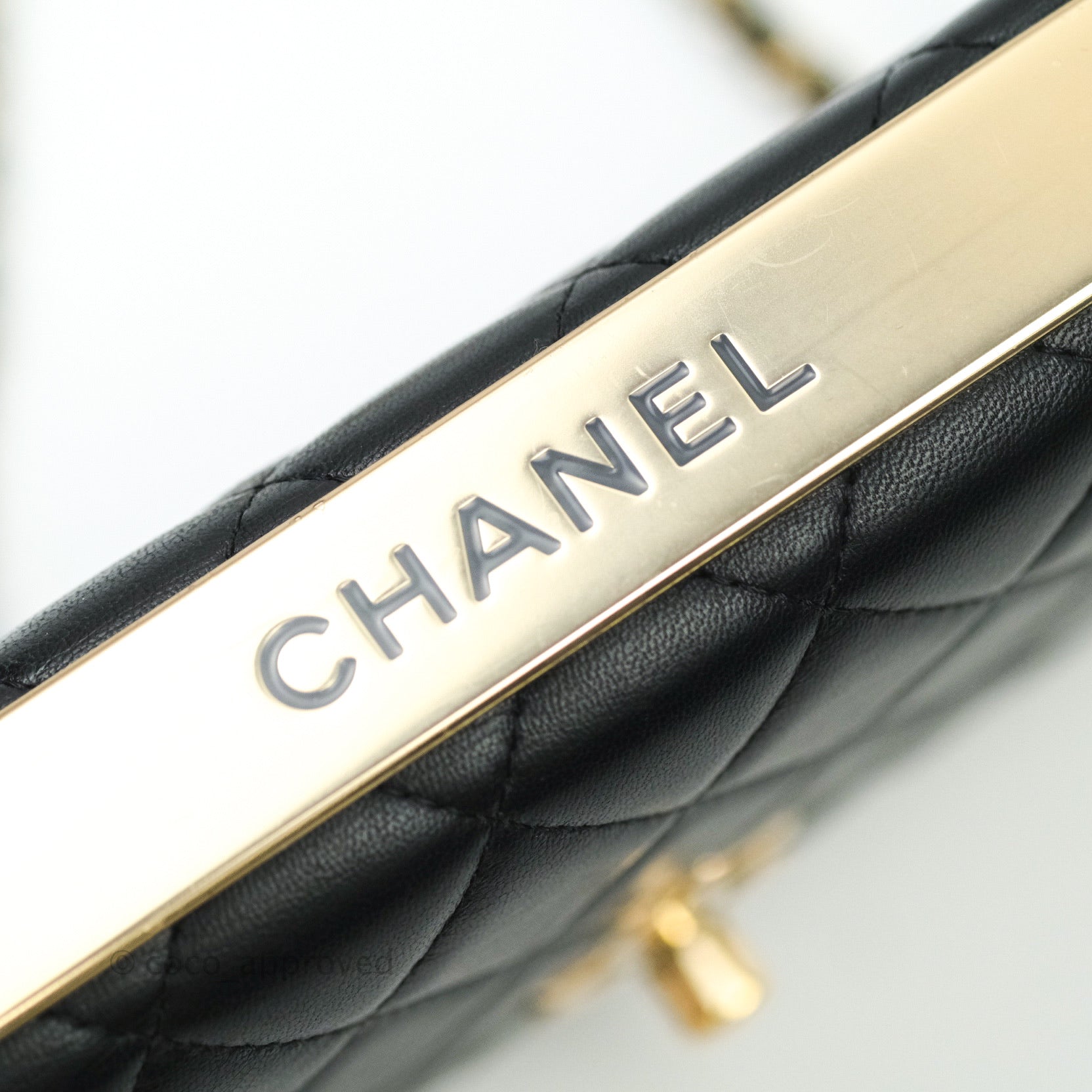 Chanel Trendy CC WOC Wallet on Chain Chevron Navy Lambskin Gold Hardwa –  Coco Approved Studio