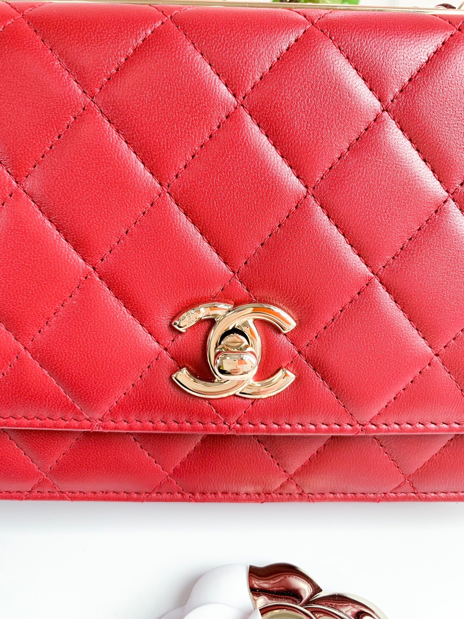 Chanel Trendy CC WOC Red Lambskin Gold Hardware – Coco Approved Studio