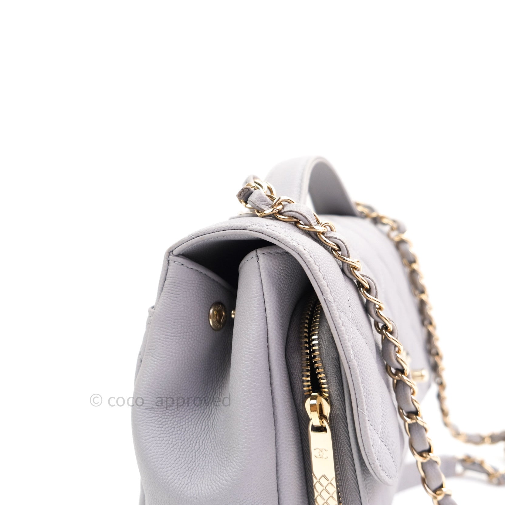Chanel Gray Medium Business Affinity with Gold Hardware and Chanel