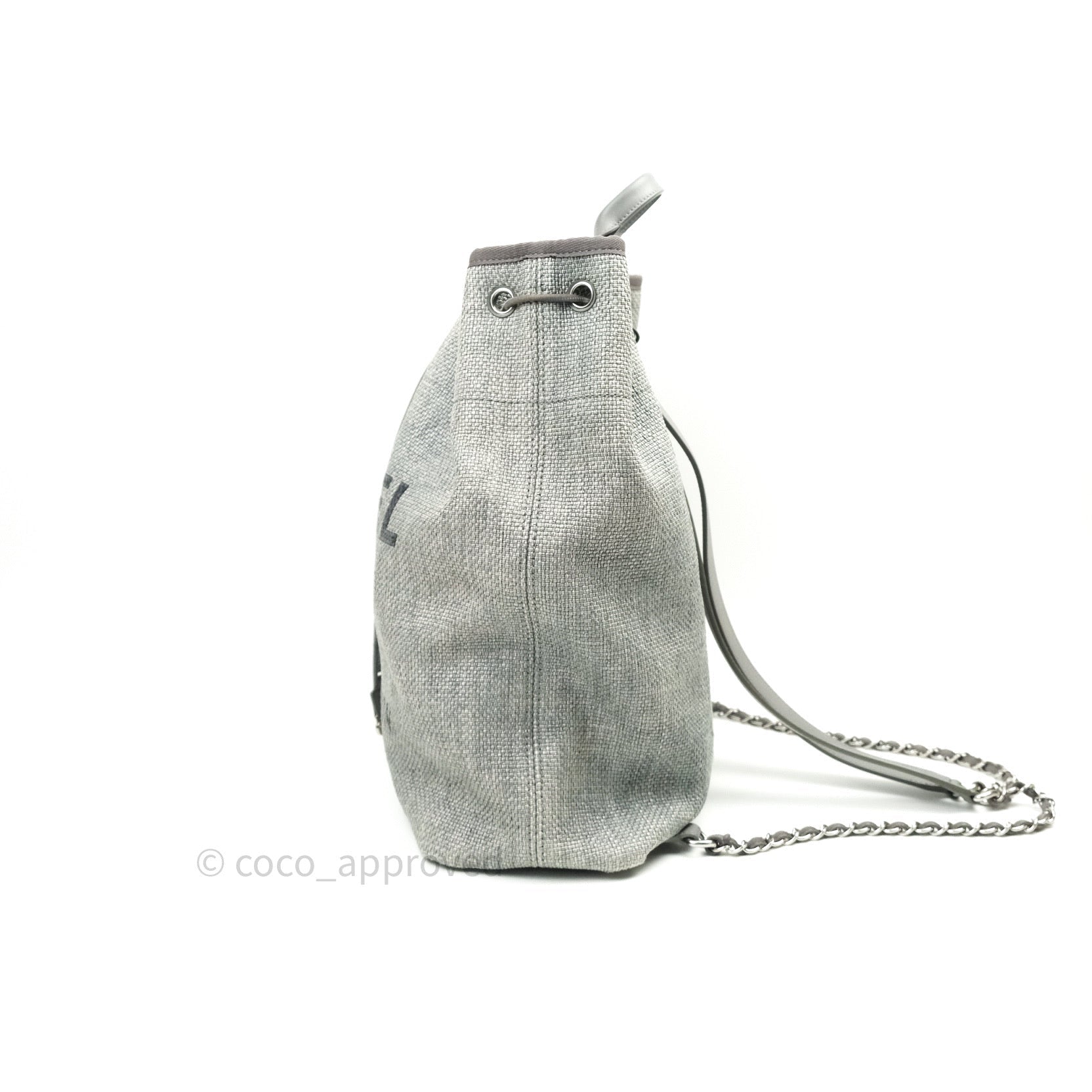 Deauville cloth backpack Chanel Grey in Cloth - 25909367