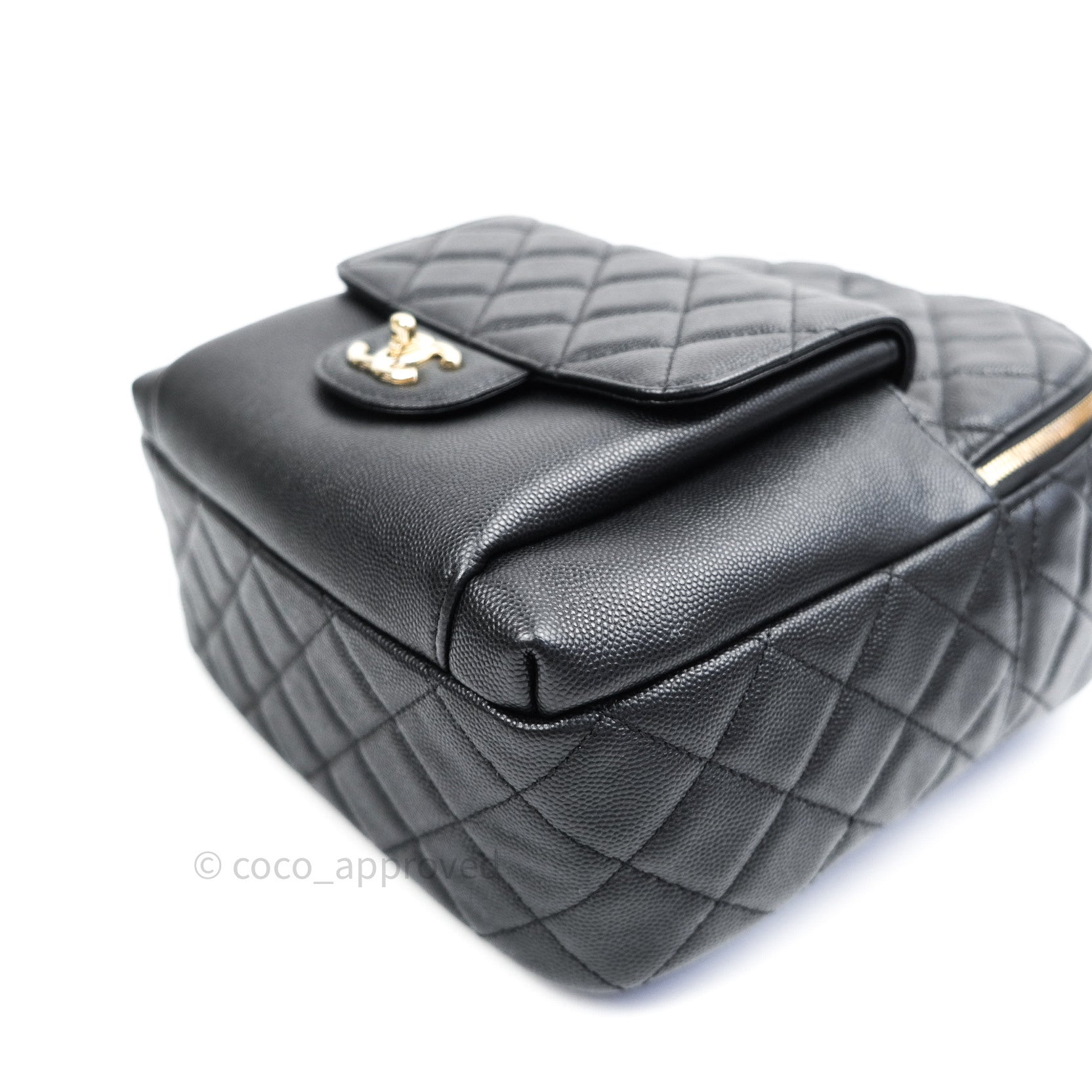 Chanel CC Day Backpack Quilted Caviar Mini Neutral 2076305