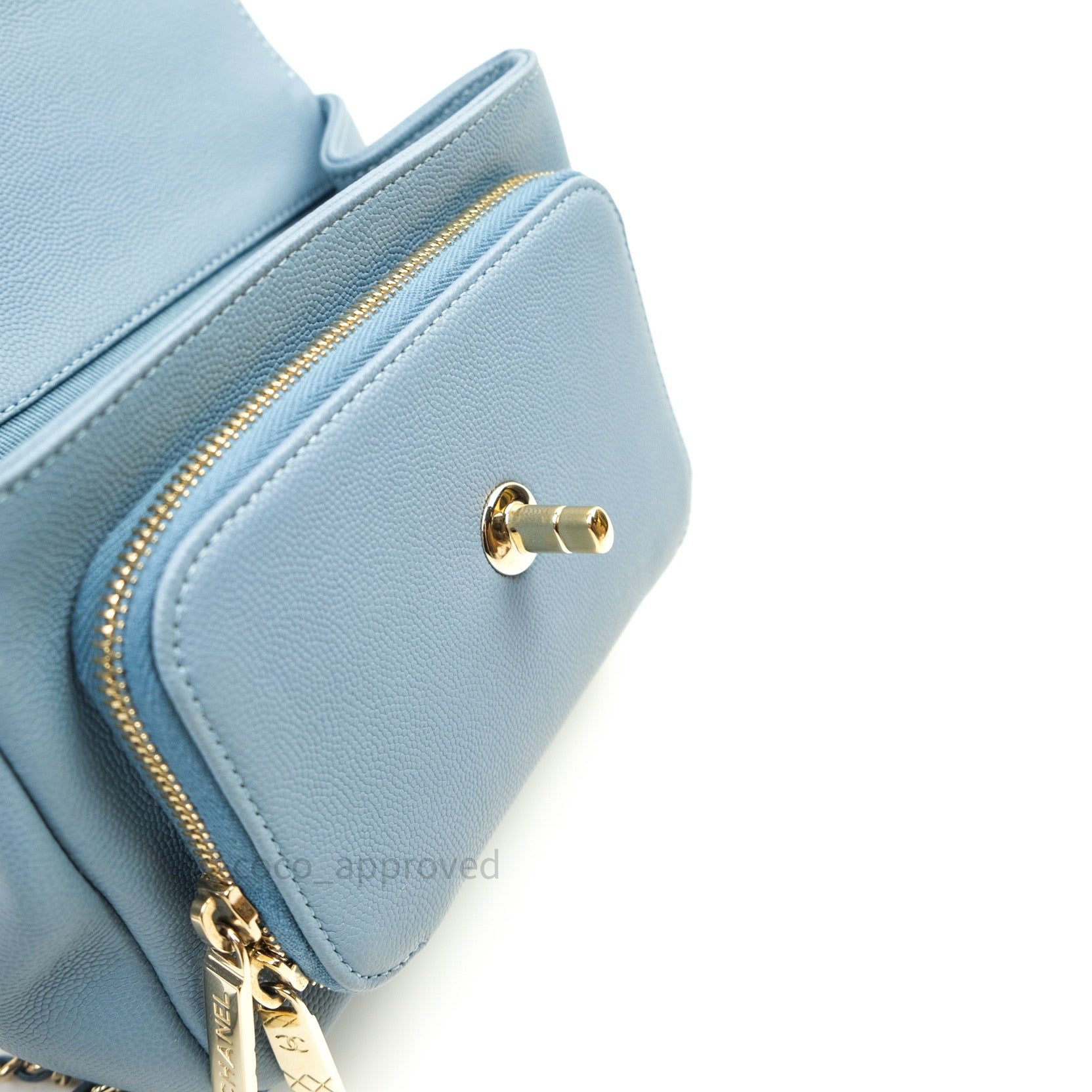 Chanel Business Affinity 2WAYFlap Bag Size Small Light Blue A93749 Caviar Leather