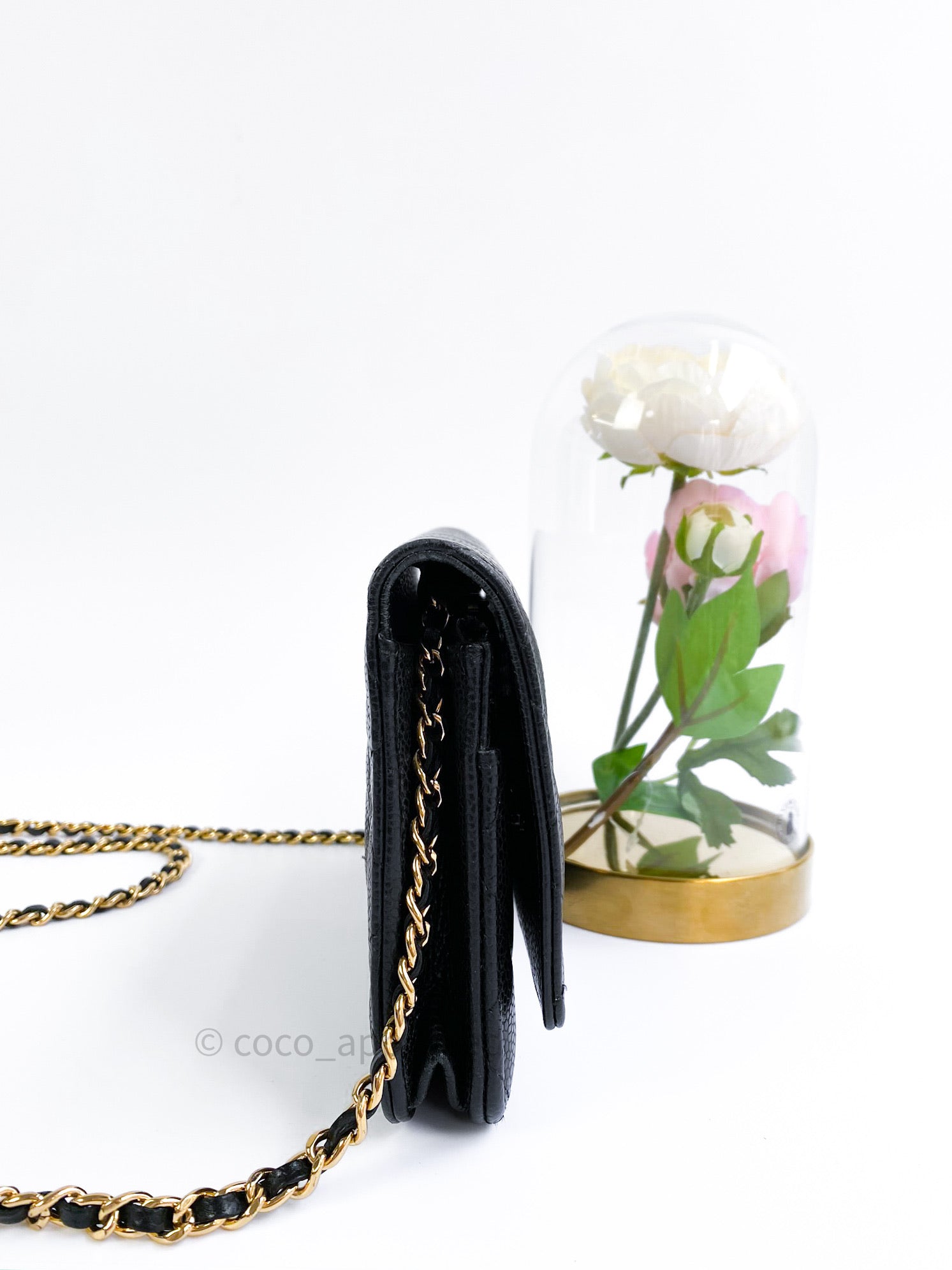 Chanel Quilted Wallet on Chain WOC Black Caviar Gold Hardware – Coco  Approved Studio
