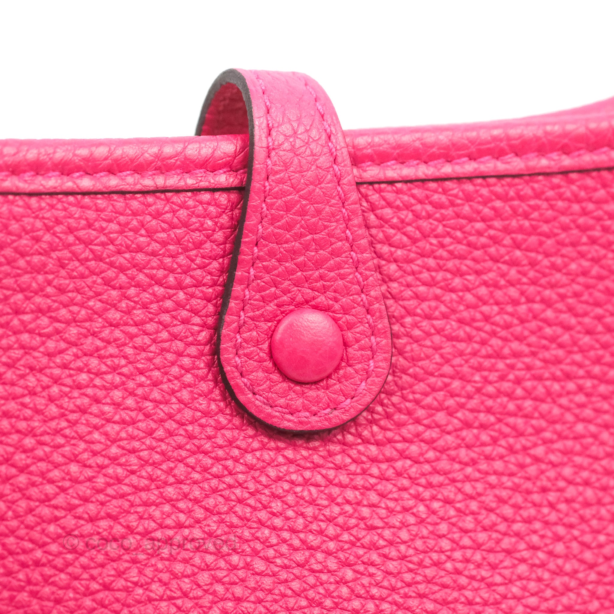 Hermès – Hermes Mini Evelyne 16 TPM Rose Jaipur Leather Palladium
