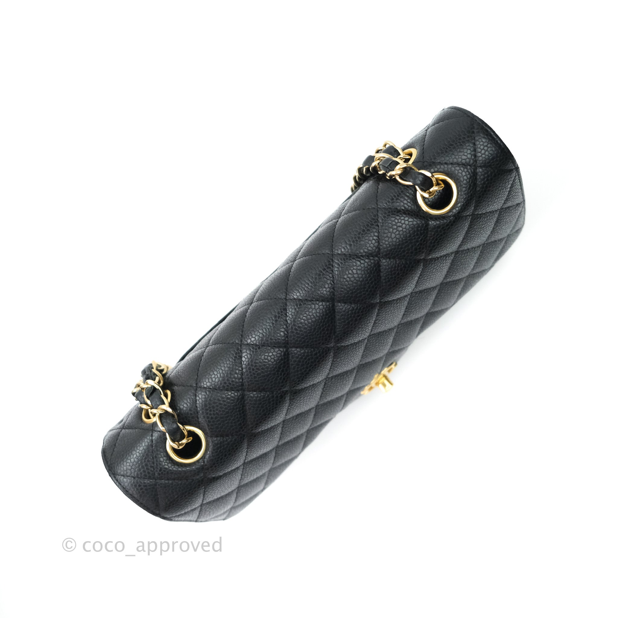 Chanel Medium Classic Double Flap Bag Black Caviar Gold Hardware – Madison  Avenue Couture