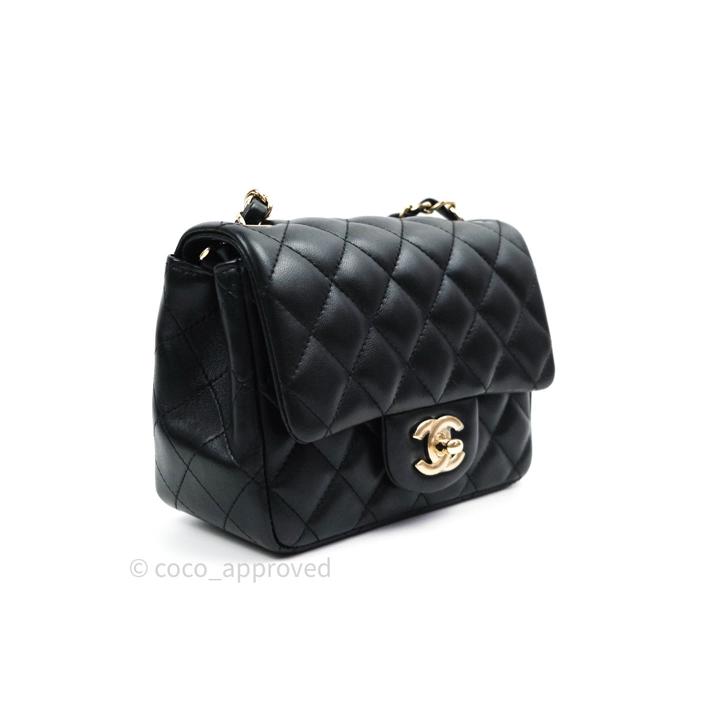 Chanel Black Quilted Lambskin Rectangular Mini Classic Flap Bag Light Gold  Hardware – Madison Avenue Couture