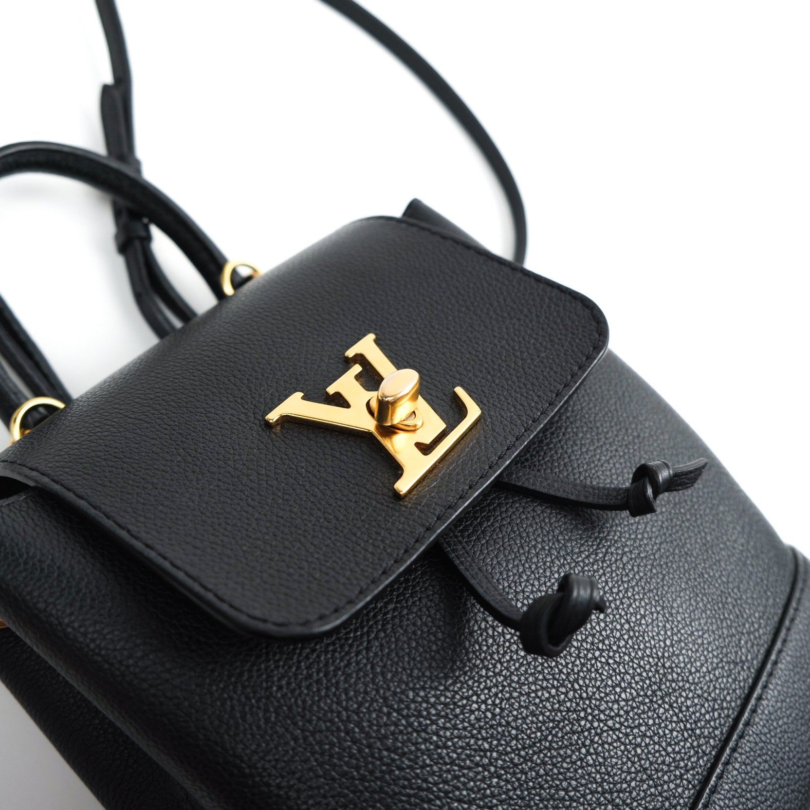 louis vuitton 2017 lockme backpack Louis Vuitton Lockme Mini Backpack Black Gold Hardware – Coco Approved Studio