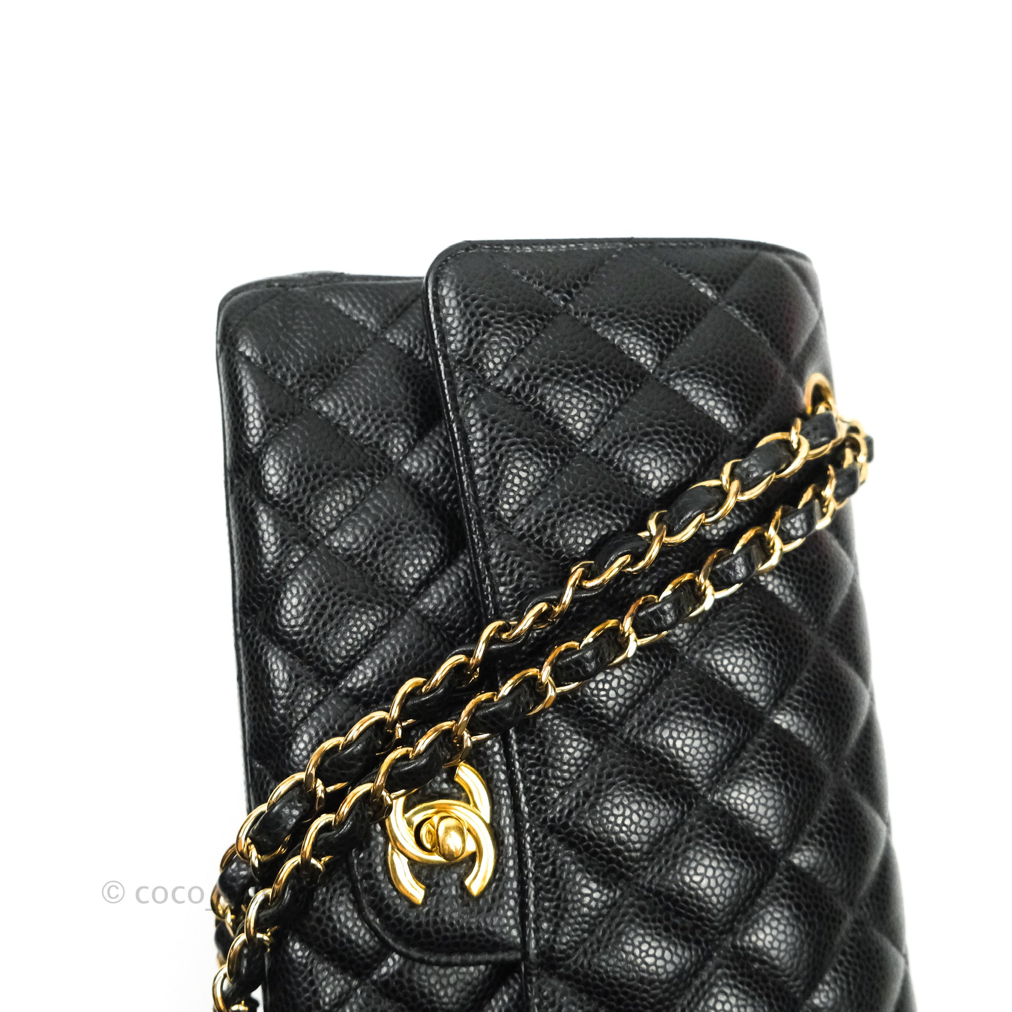 * BOSTON Chanel Classic Medium Double Flap, Black Caviar Leather, Gold  Hardware, New in Box