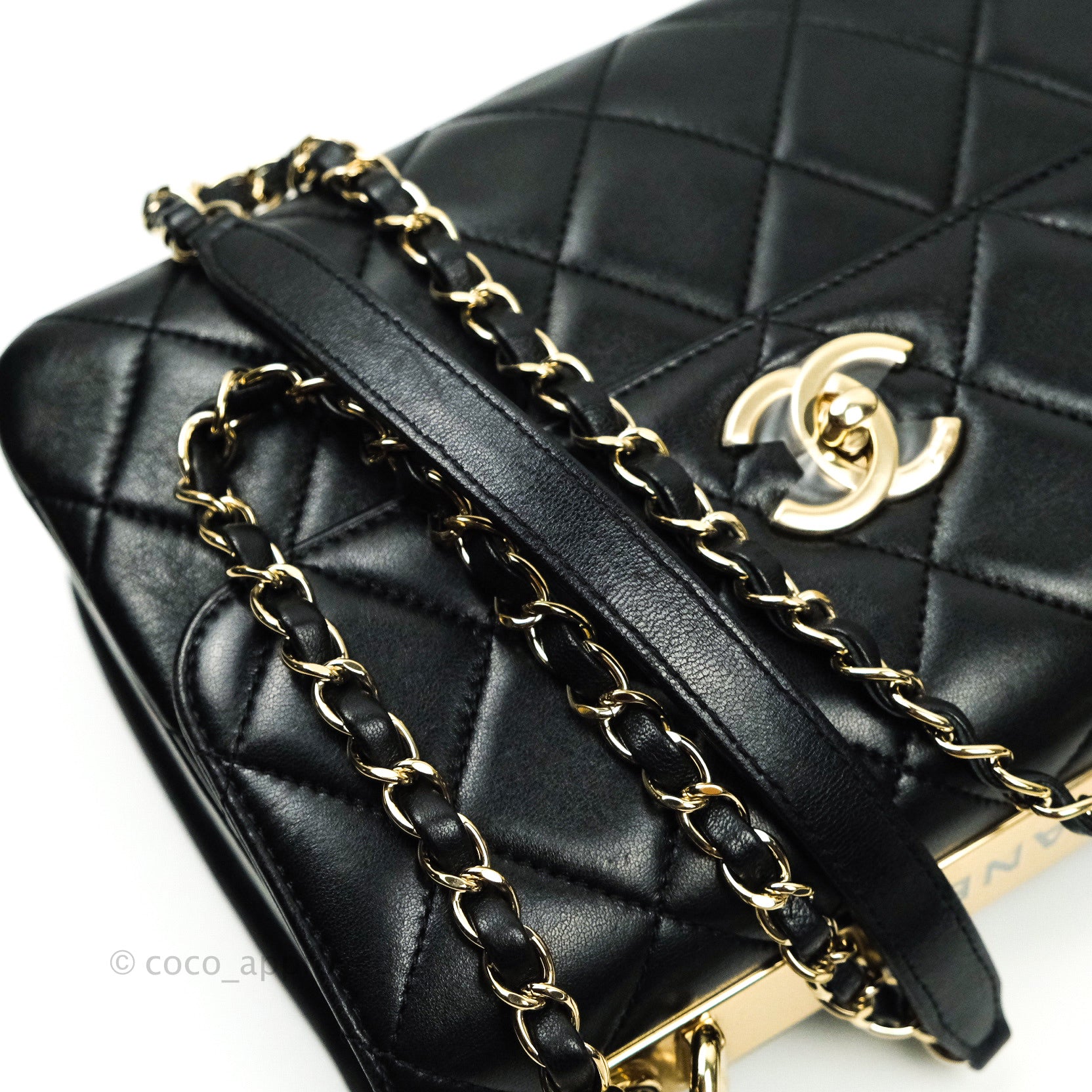 Chanel Trendy CC Small Black Lambskin Gold Hardware