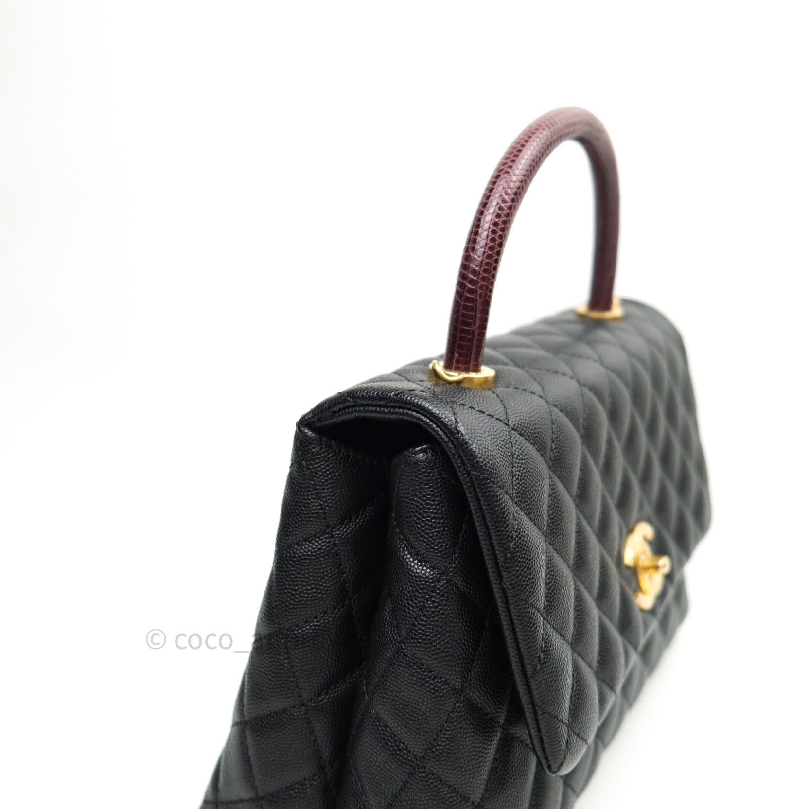Chanel coco handle small lizard handle komplit set #26 54,500.000; juta