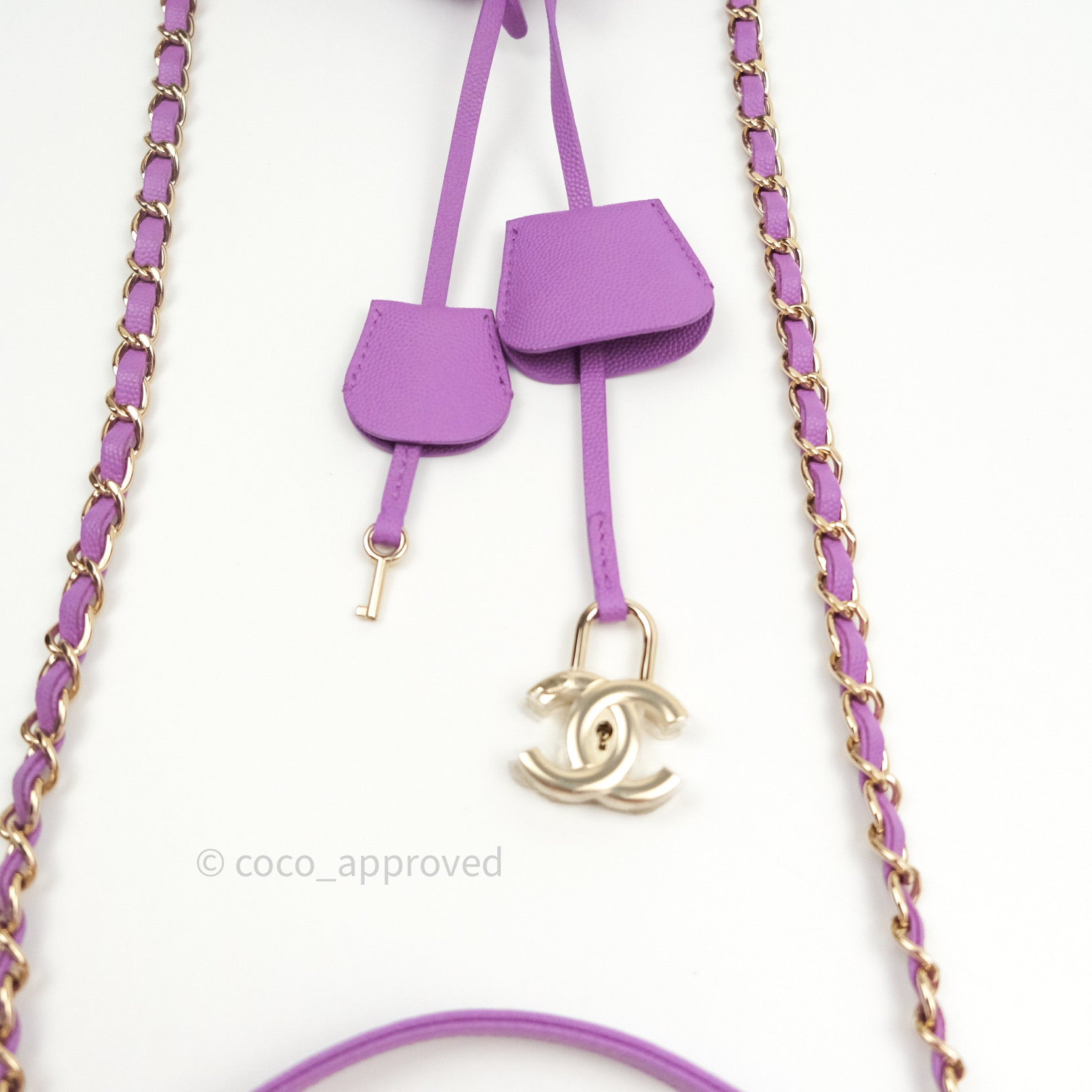 Chanel Quilted Cc Zipped Key Holder Purple Caviar – ＬＯＶＥＬＯＴＳＬＵＸＵＲＹ