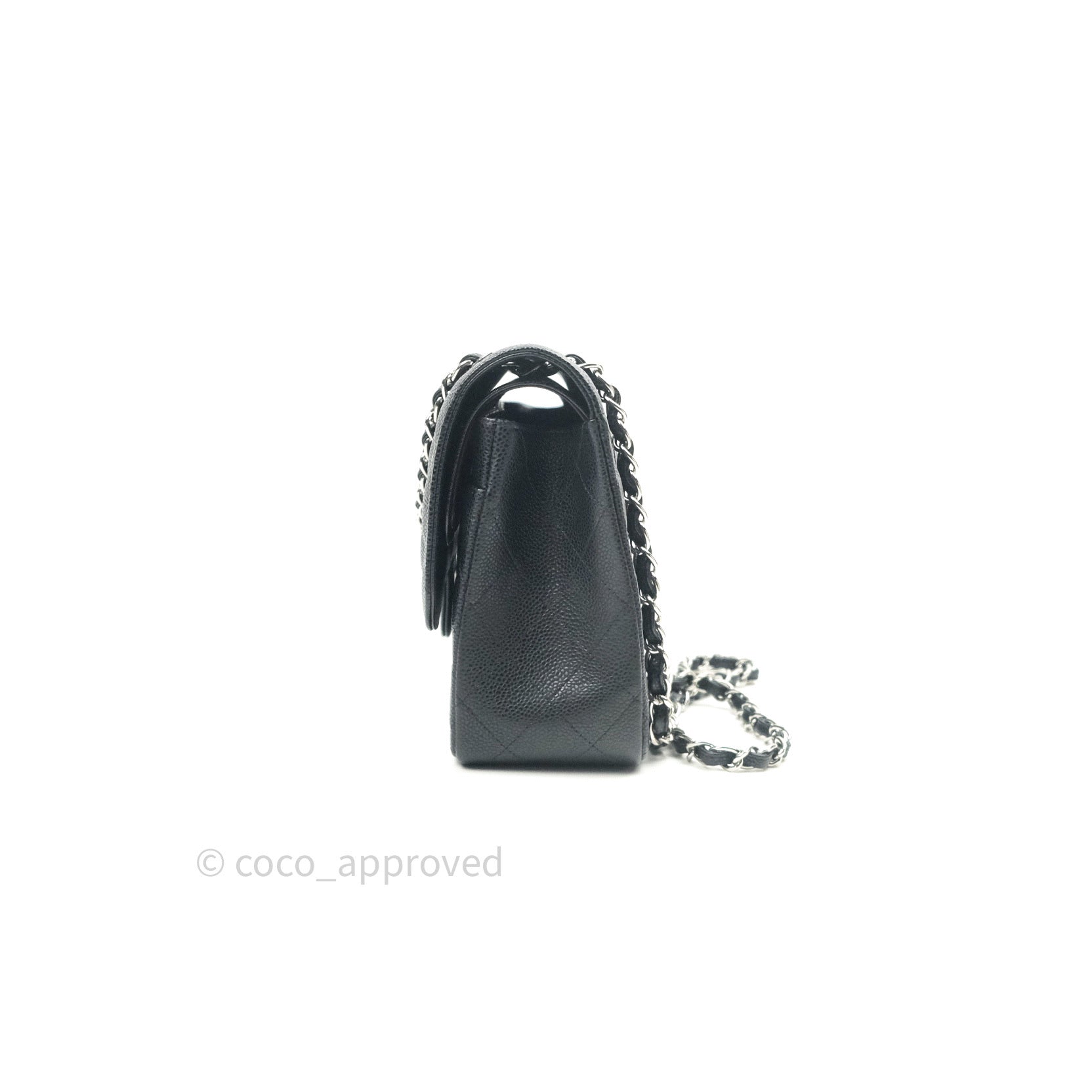 Chanel Classic Jumbo Double Flap Black Caviar Silver Hardware⁣⁣ – Coco  Approved Studio