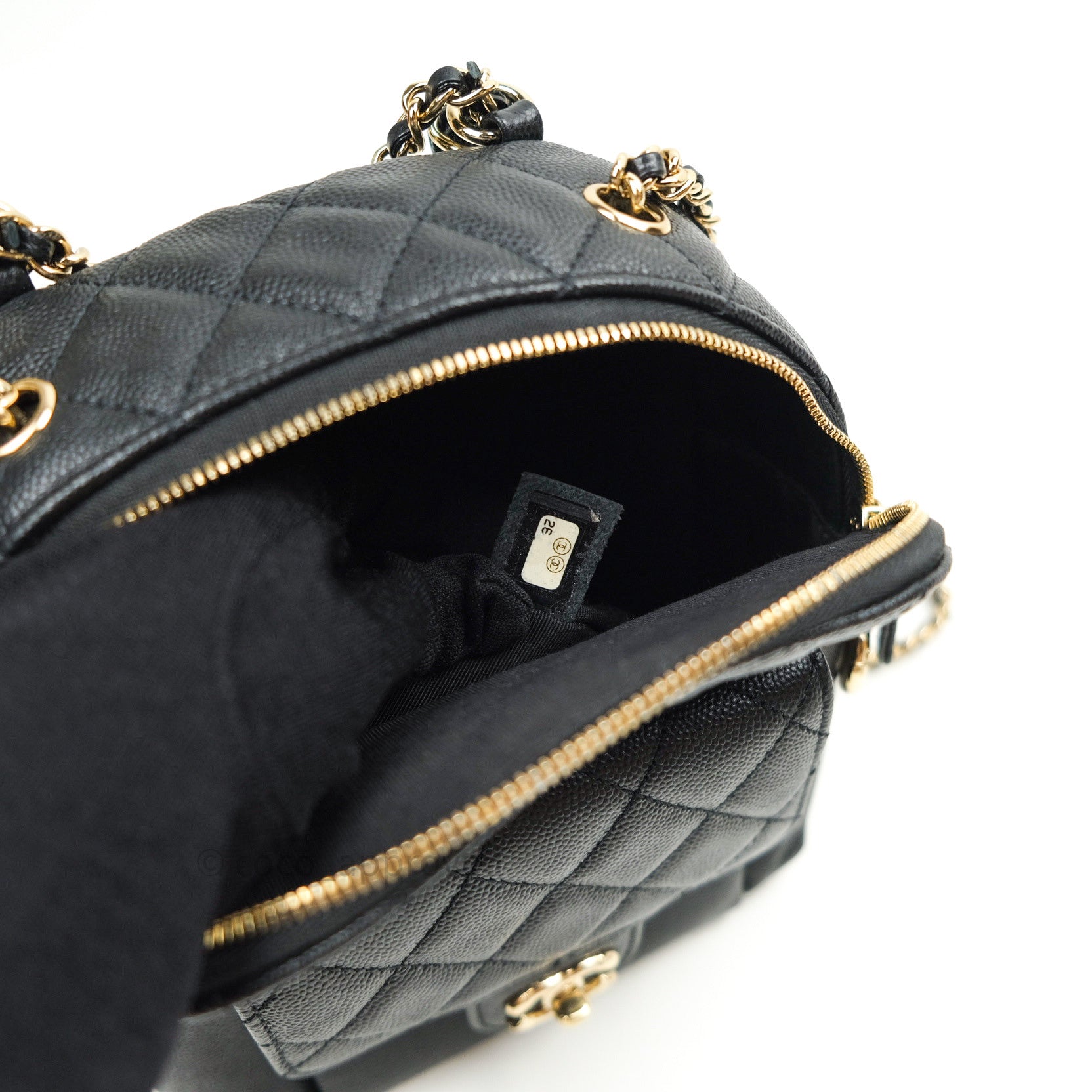 Chanel Quilted Small CC Day Backpack Black Caviar Light Gold Hardware – Coco  Approved Studio