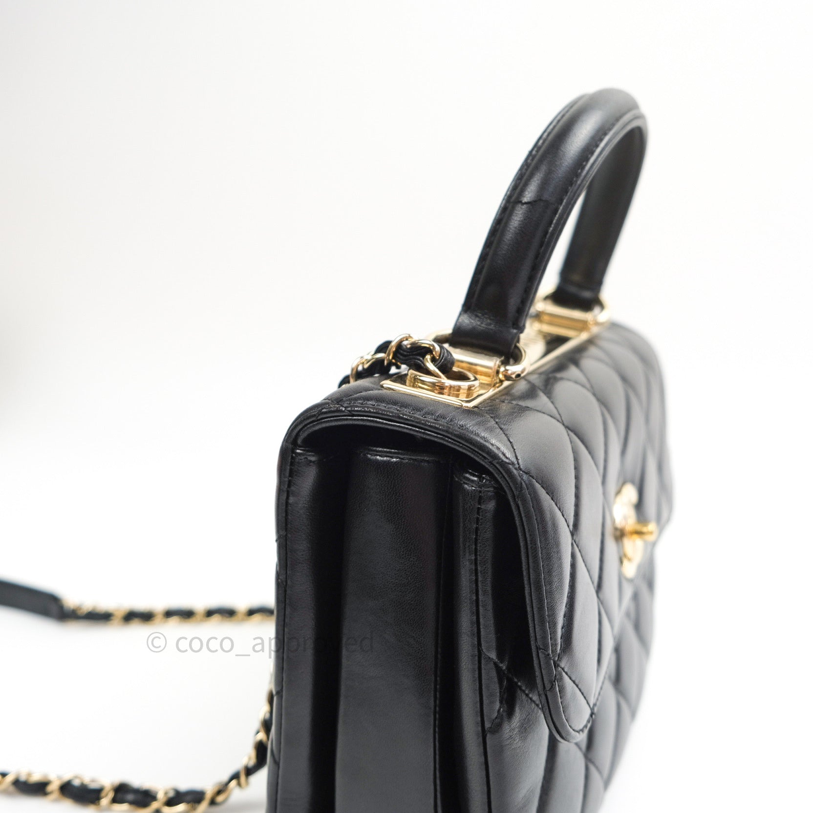 Chanel Small Trendy CC Black Lambskin Gold Hardware – Coco Approved Studio