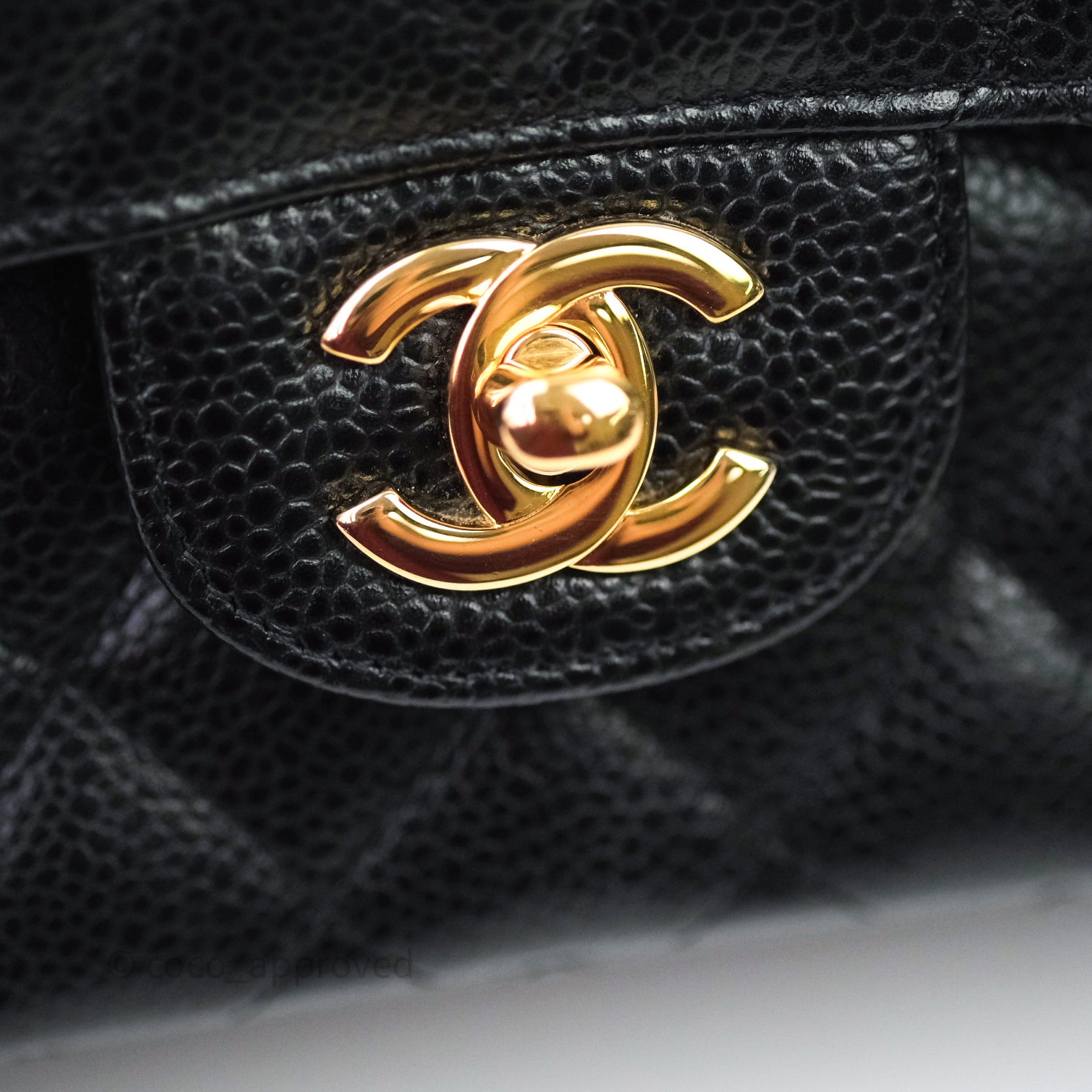 Chanel Classic M/L Medium Double Flap Purple Caviar Gold Hardware 20S – Coco  Approved Studio