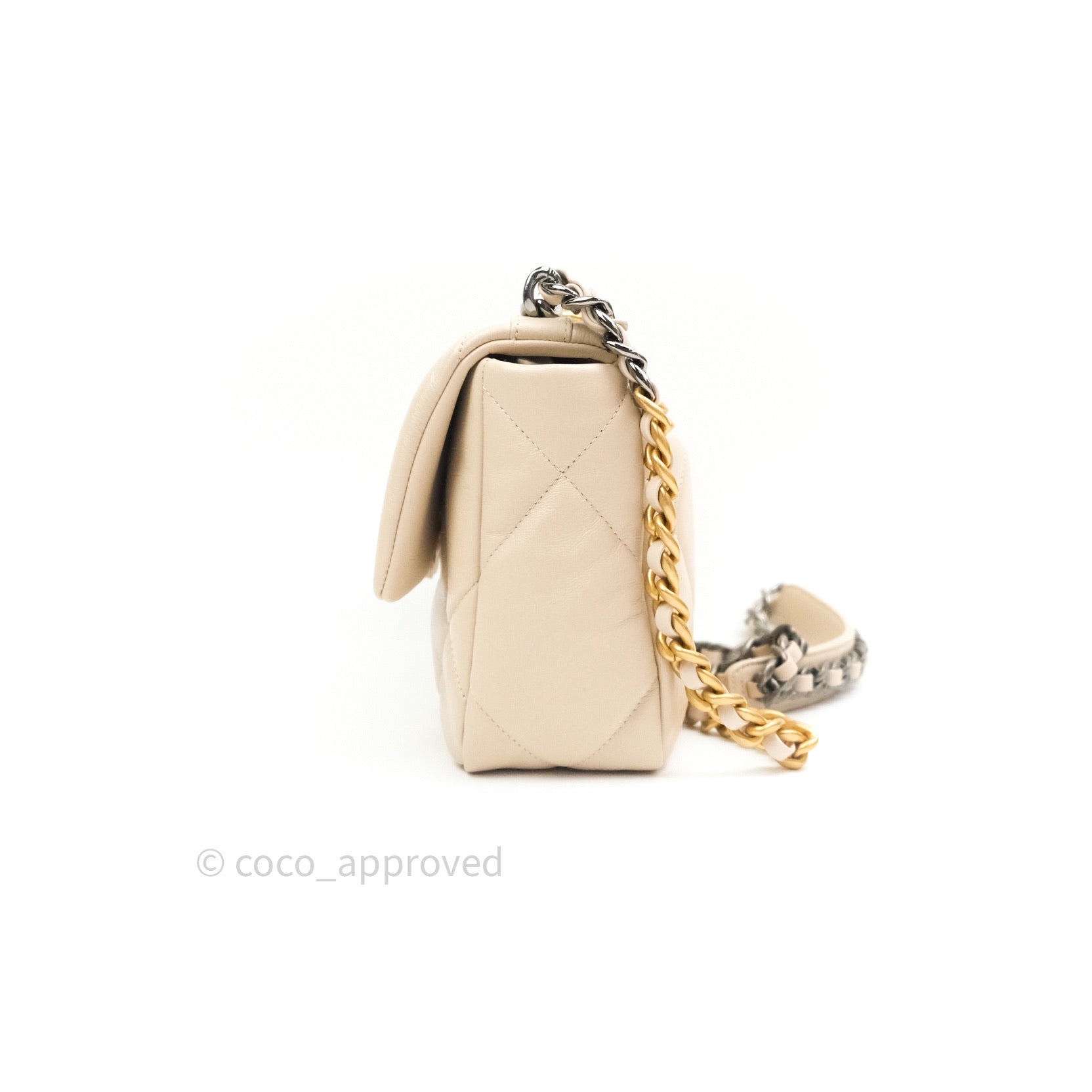 CHANEL Metallic Lambskin Mini Coco Boy Camera Bag Gold 207909