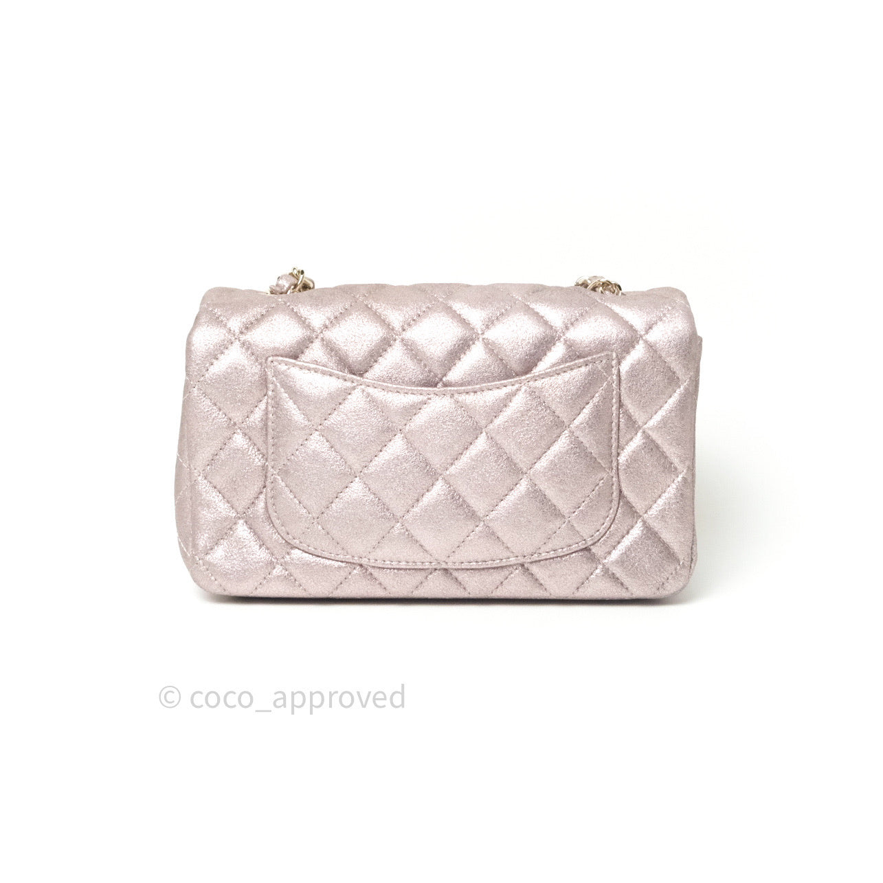 Chanel Metallic Rose Gold Goatskin Quilted Mini Rectangular Flap 14B – Coco  Approved Studio