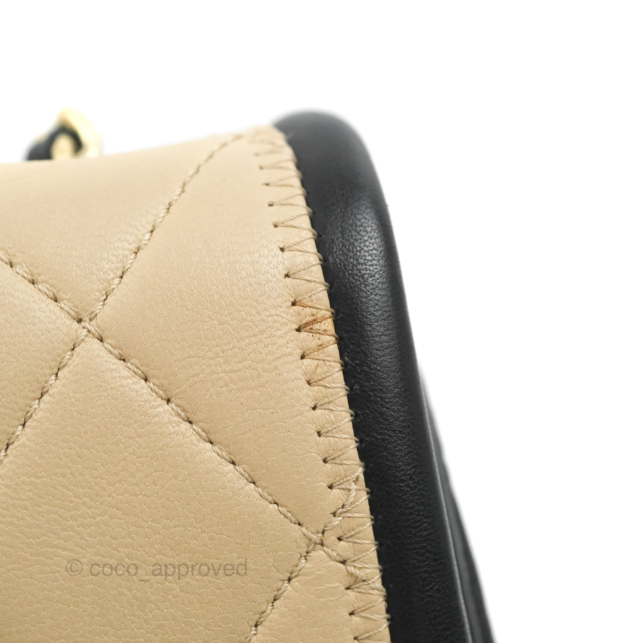Chanel Quilted Graphic Flap Bag Black/Beige Calfskin Gold Hardware – Coco  Approved Studio