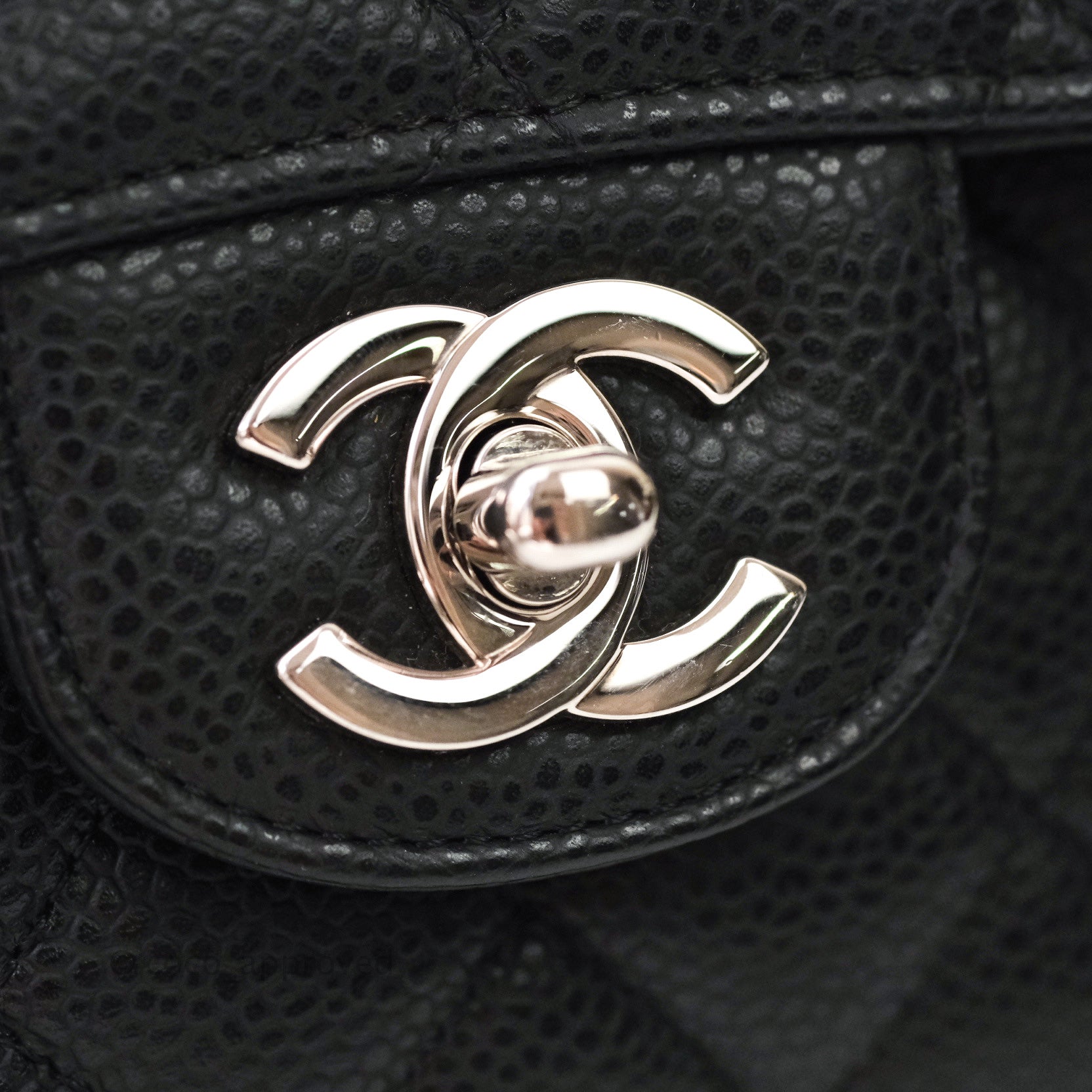 chanel medium black caviar bag