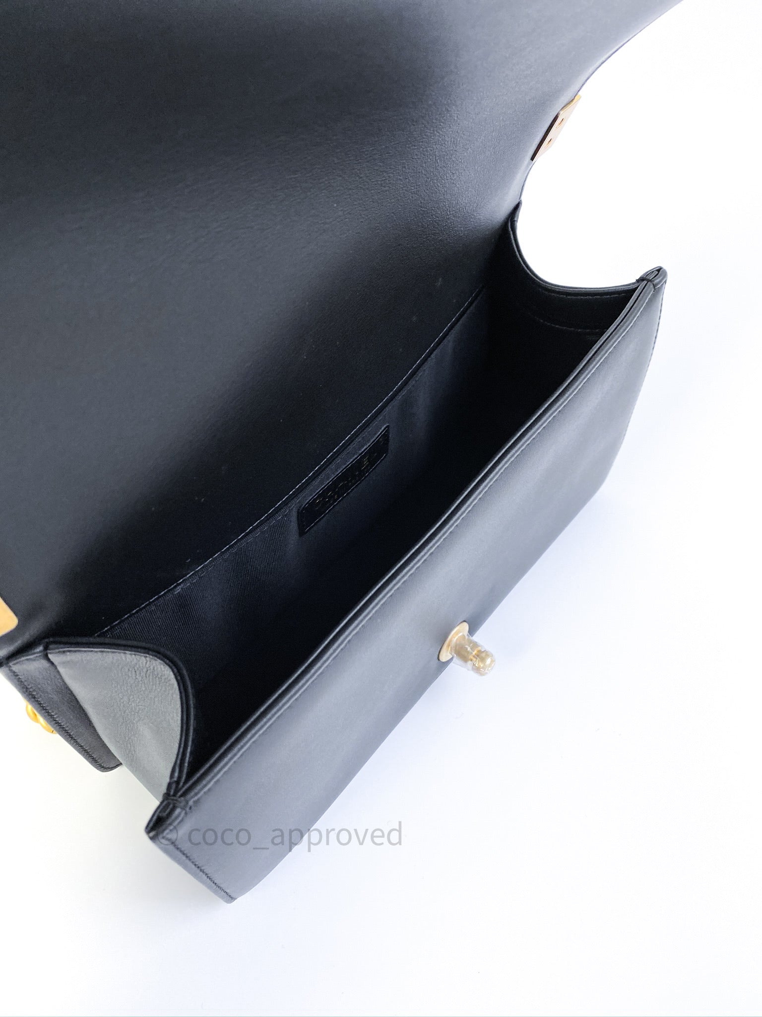Chanel Boy Medium Quilted Medium Black Calfskin Gold Hardware – Coco  Approved Studio